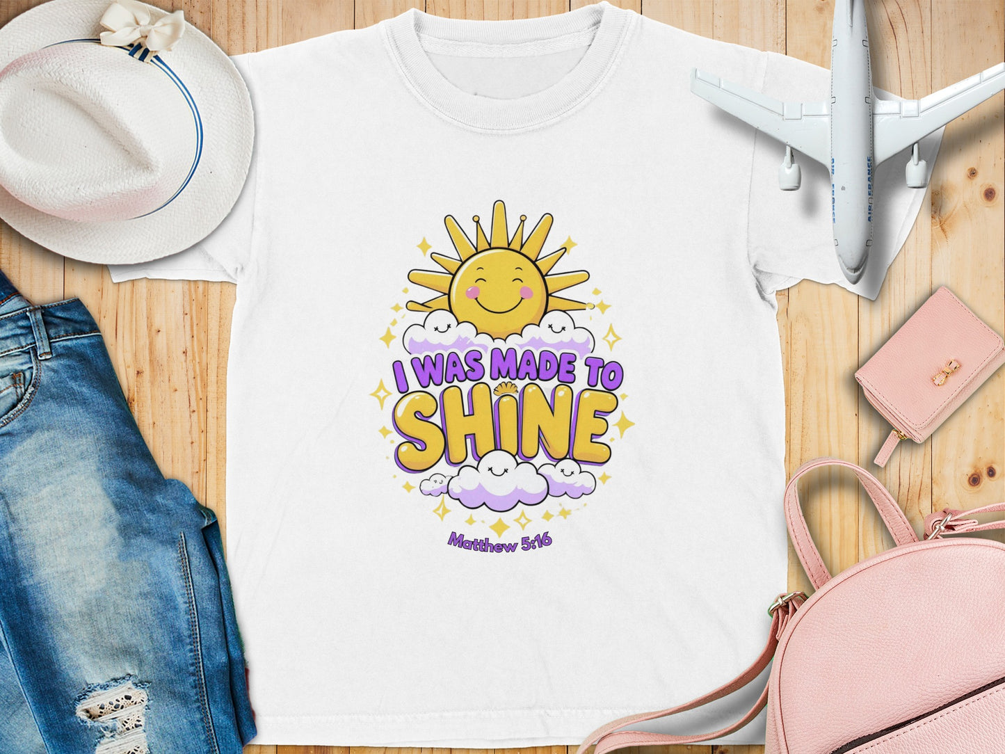 I Was Made To Shine Motivational Graphic T-shirt