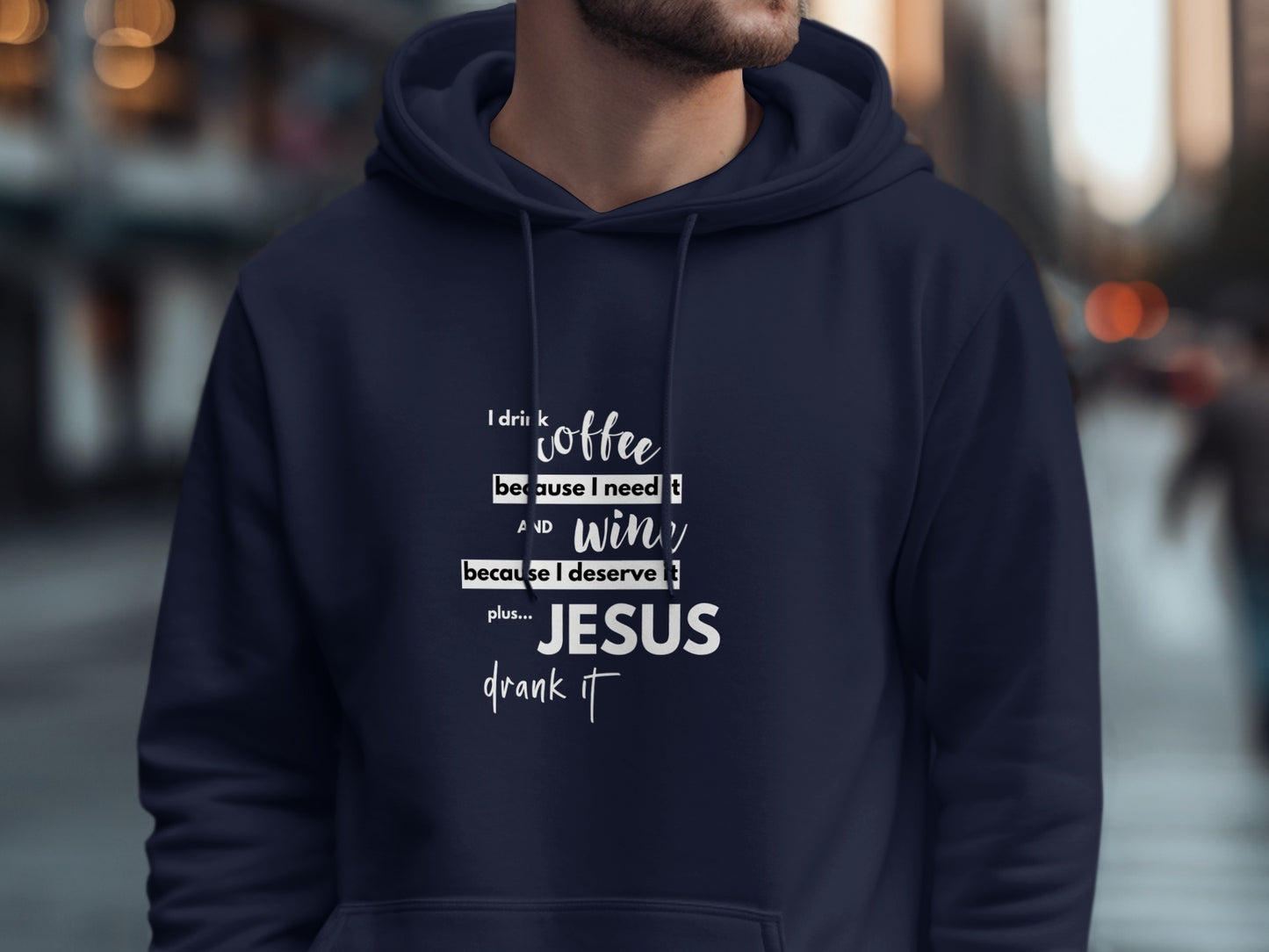 Jesus Drank It Wine and Coffee Hoodie product