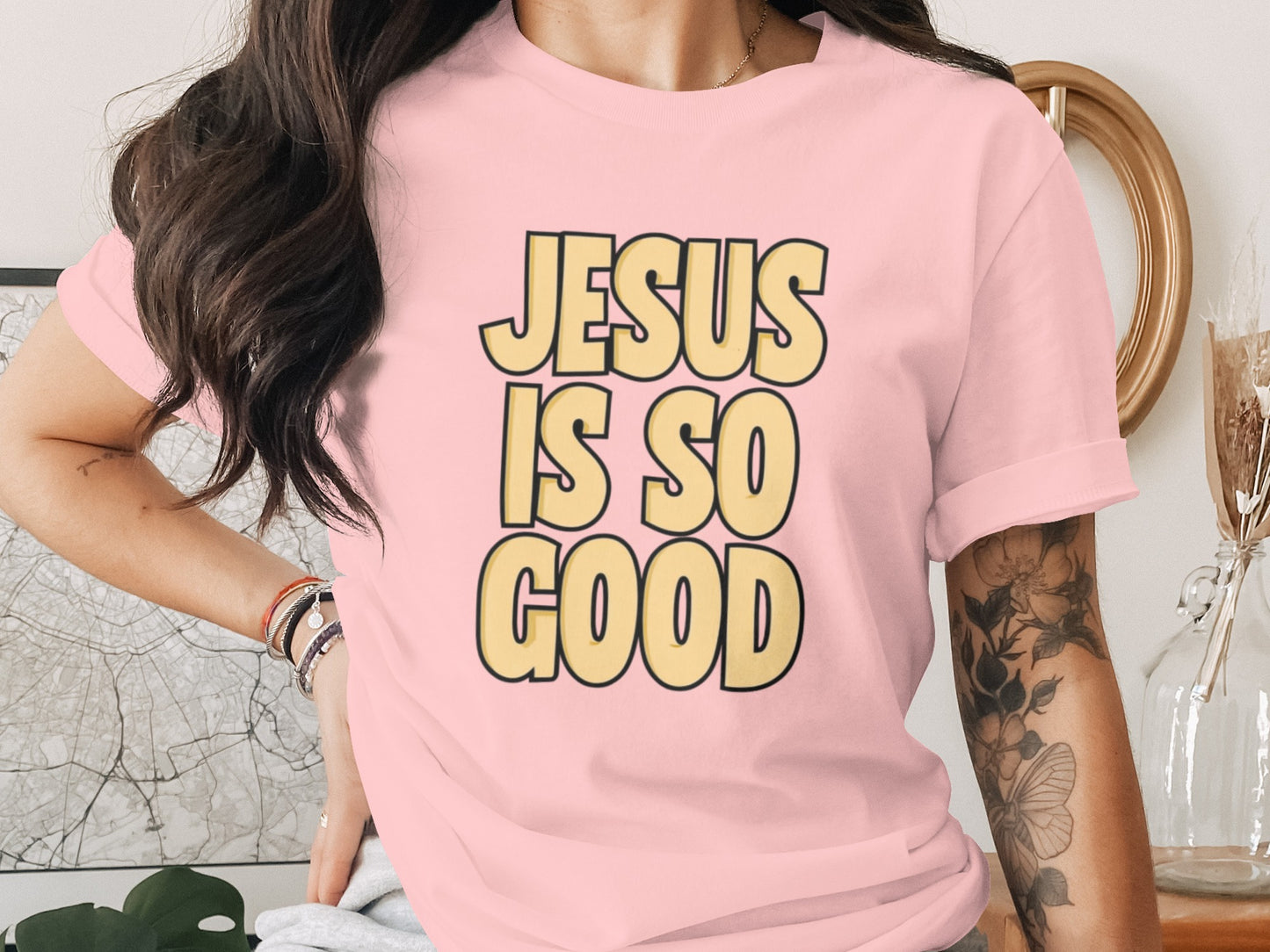 JESUS IS SO GOOD Lettering Women's T-Shirt Product