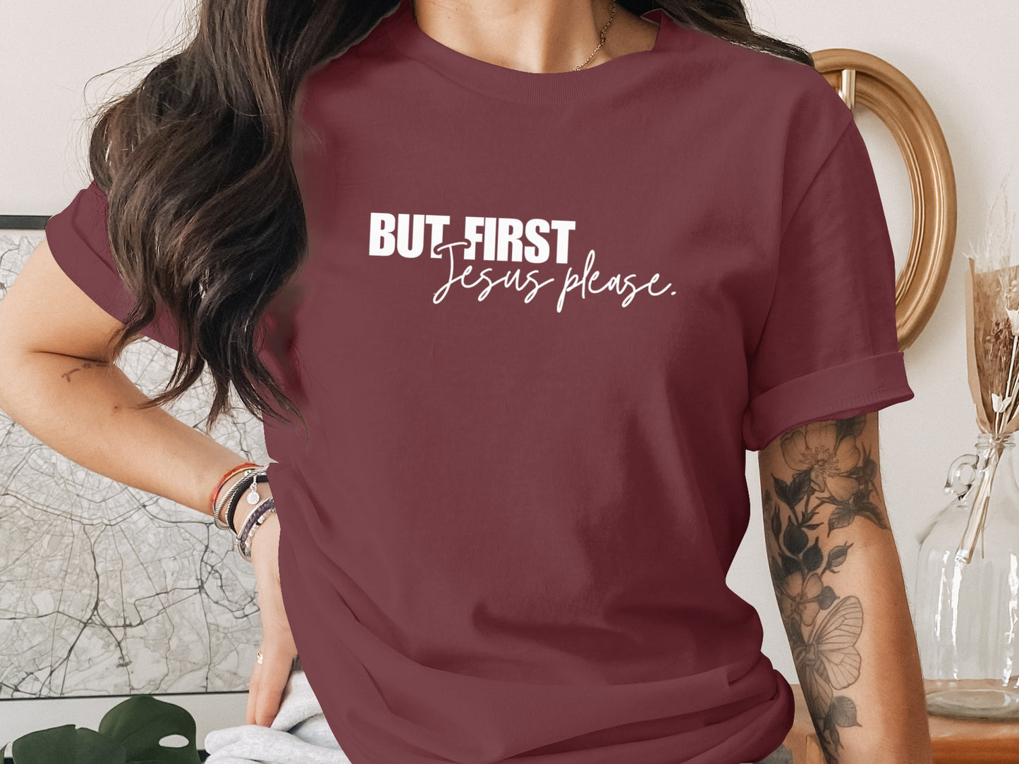 BUT FIRST JESUS PLEASE Graphic T-Shirt product