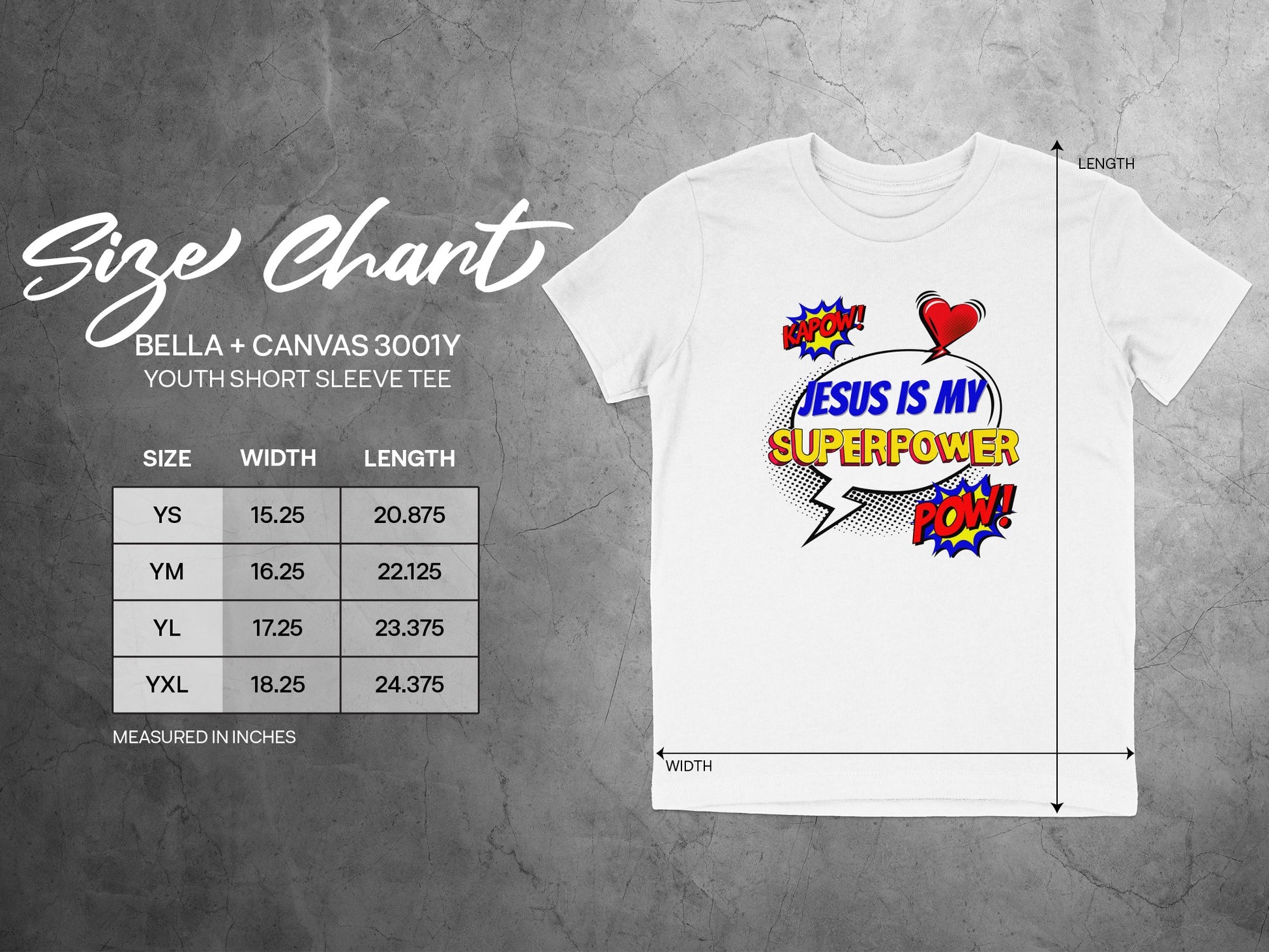 Jesus Is My Superpower Youth Short Sleeve Tee