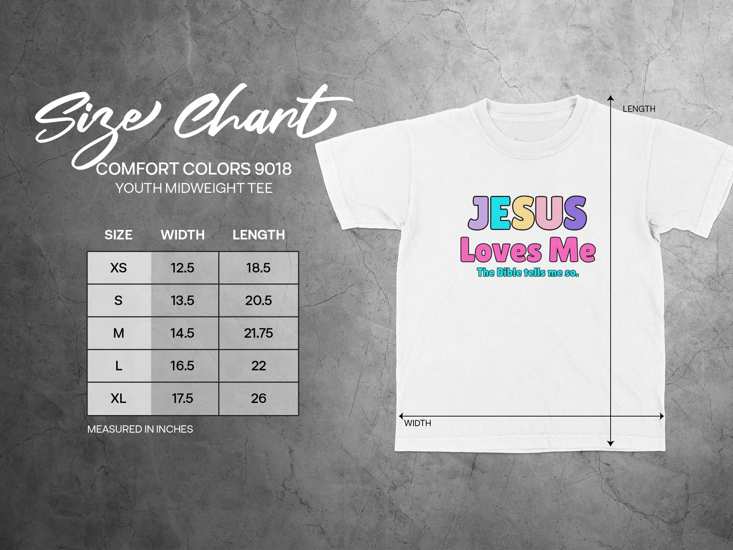 Jesus Loves Me The Bible Tells Me So Youth Midweight Tee