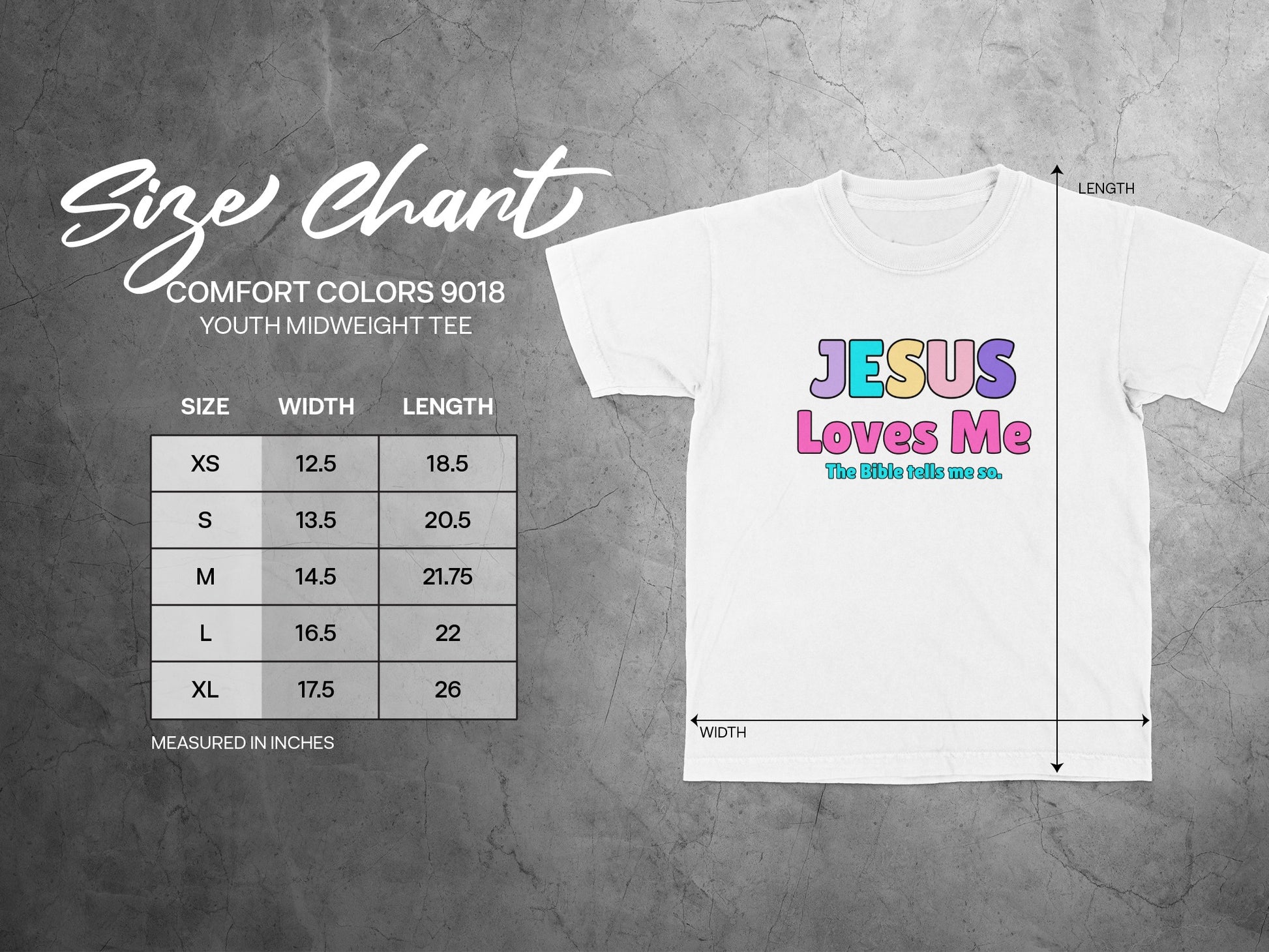 Jesus Loves Me The Bible Tells Me So Youth Midweight Tee