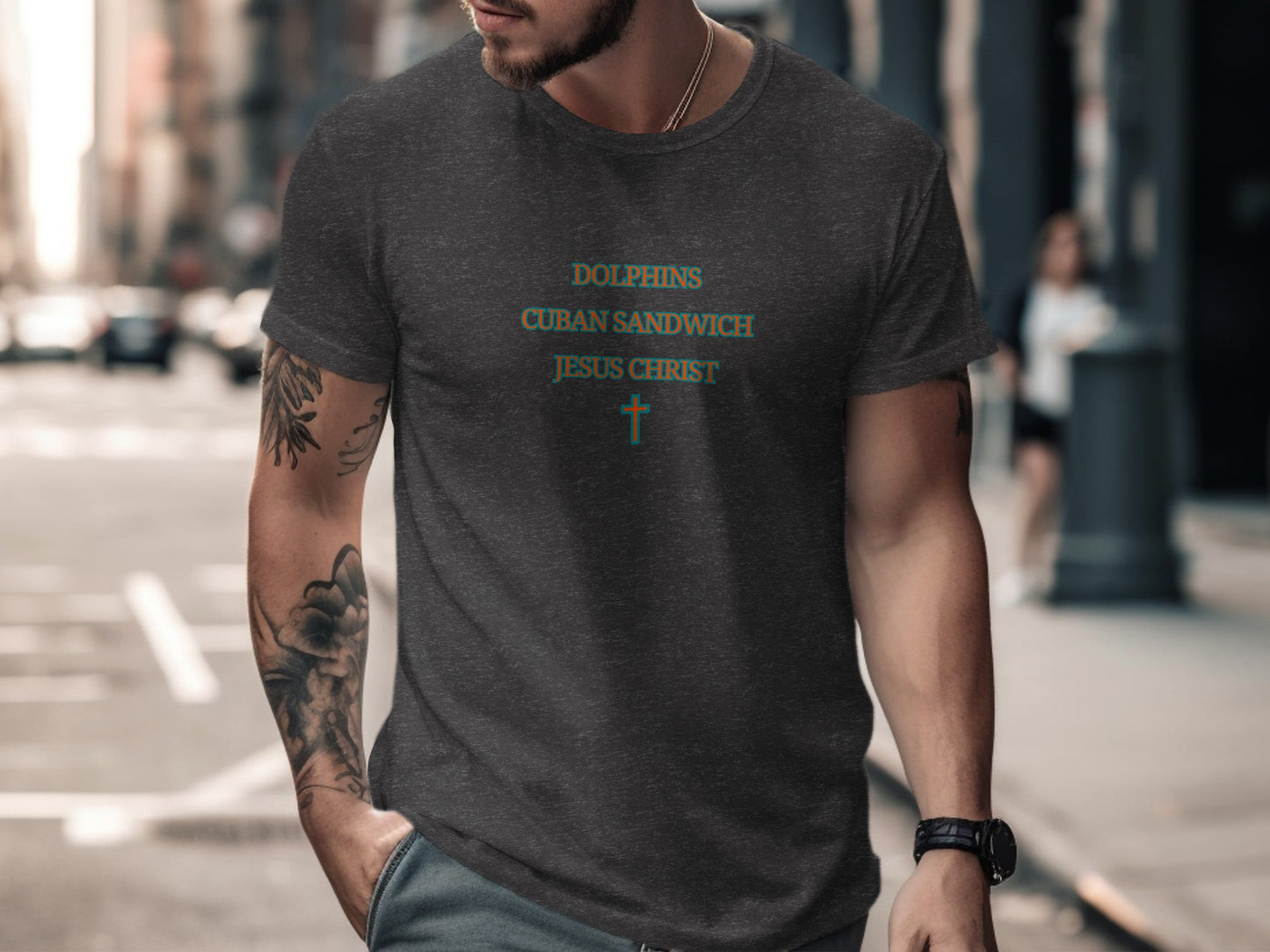 Dolphins Cuban Sandwich Jesus Christ shirt product