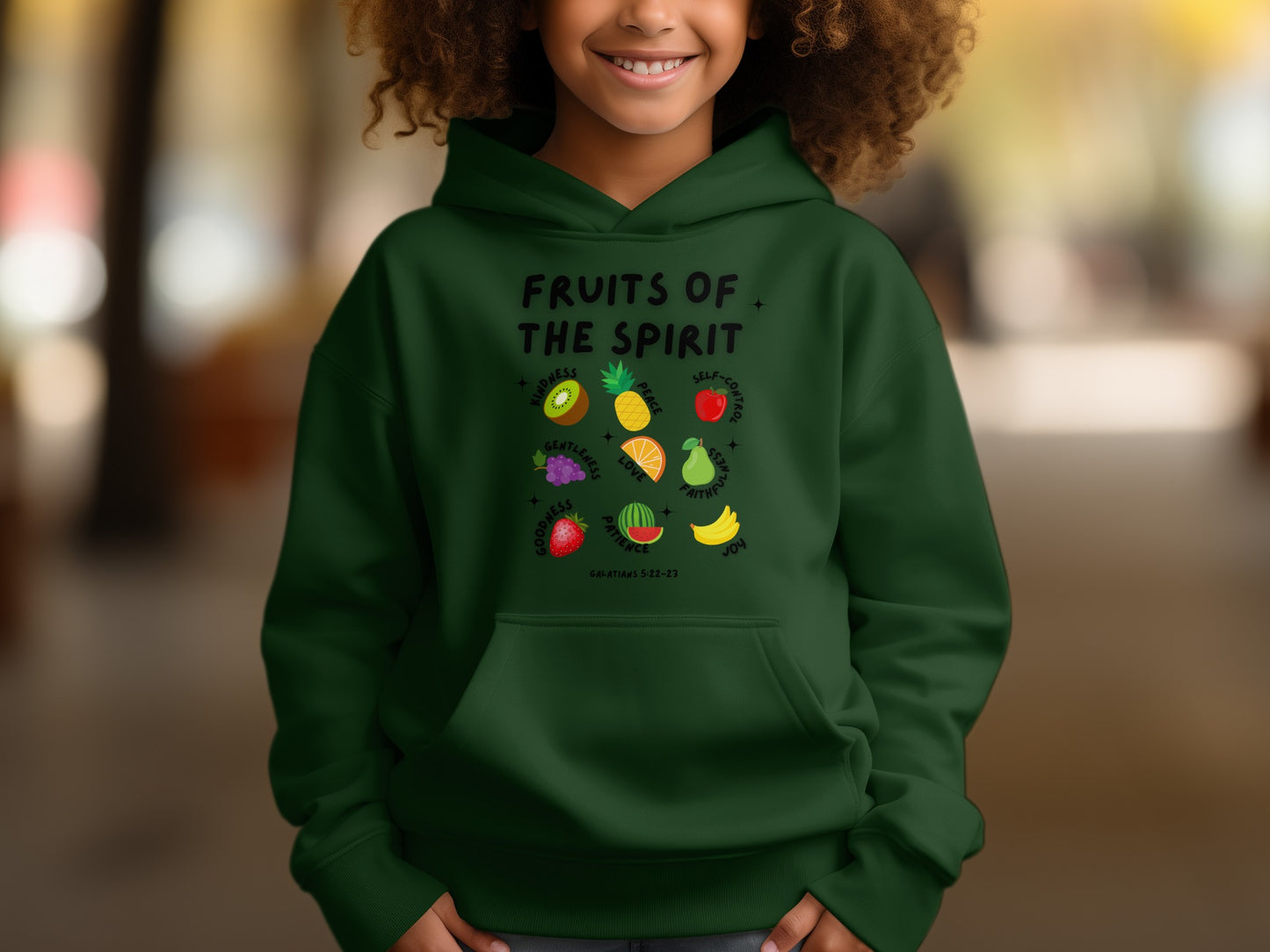 Fruits of the Spirit Design Kids Hoodie