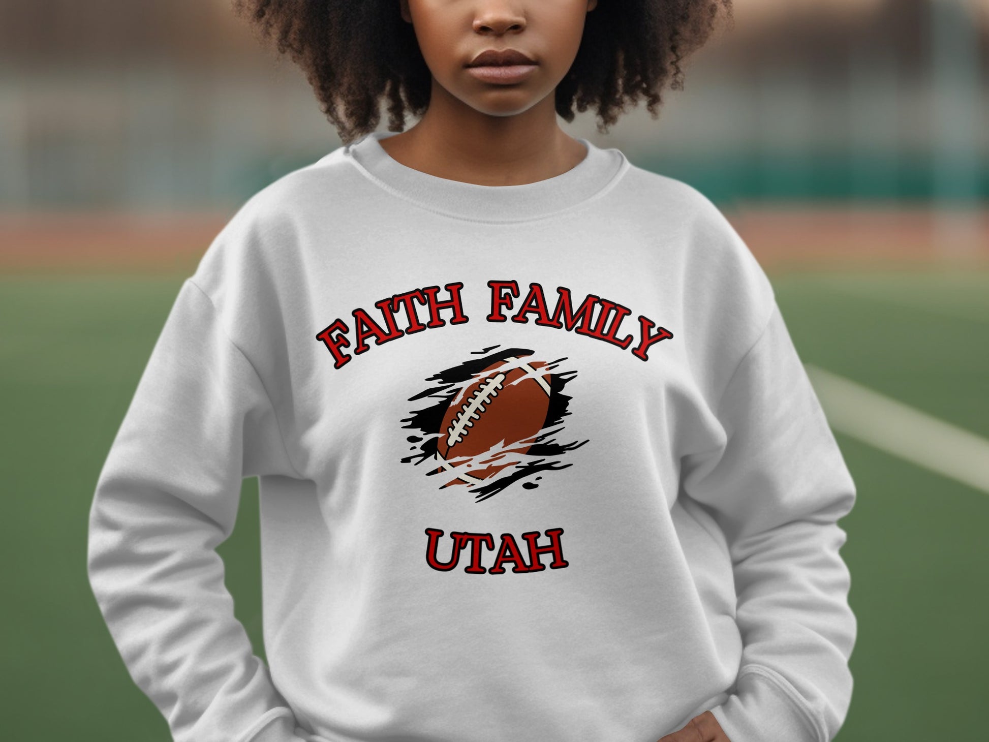 Faith Family Utah Football Graphic Sweatshirt product