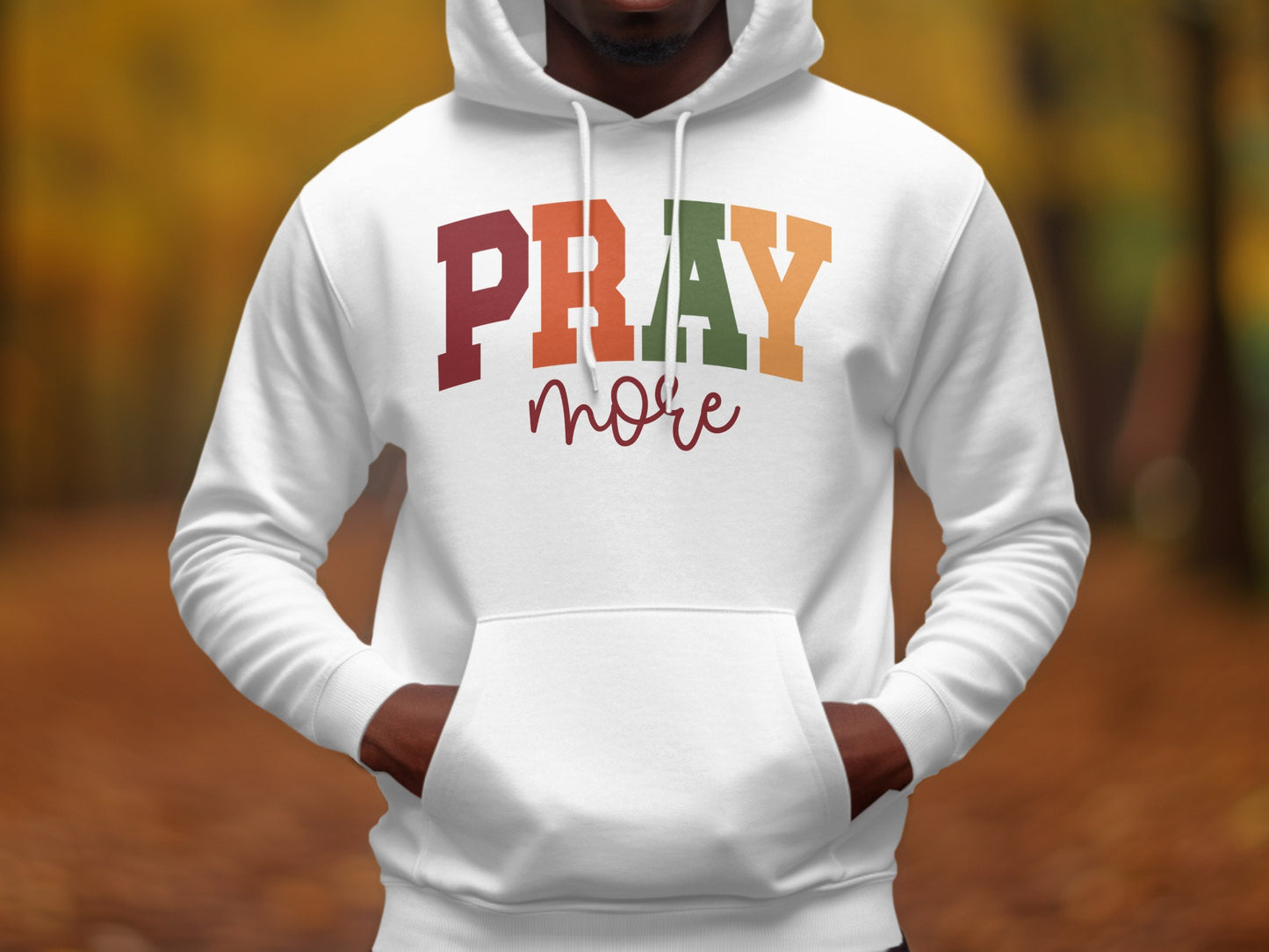 Pray More Colorful Graphic Hoodie Product
