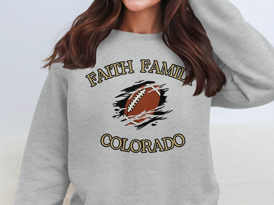 Faith Family Colorado Football Sweatshirt product type