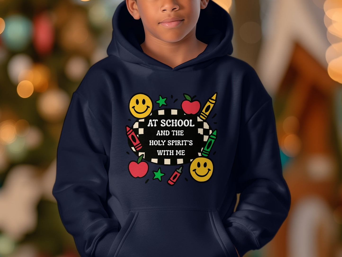 At School And The Holy Spirit's With Me Hoodie