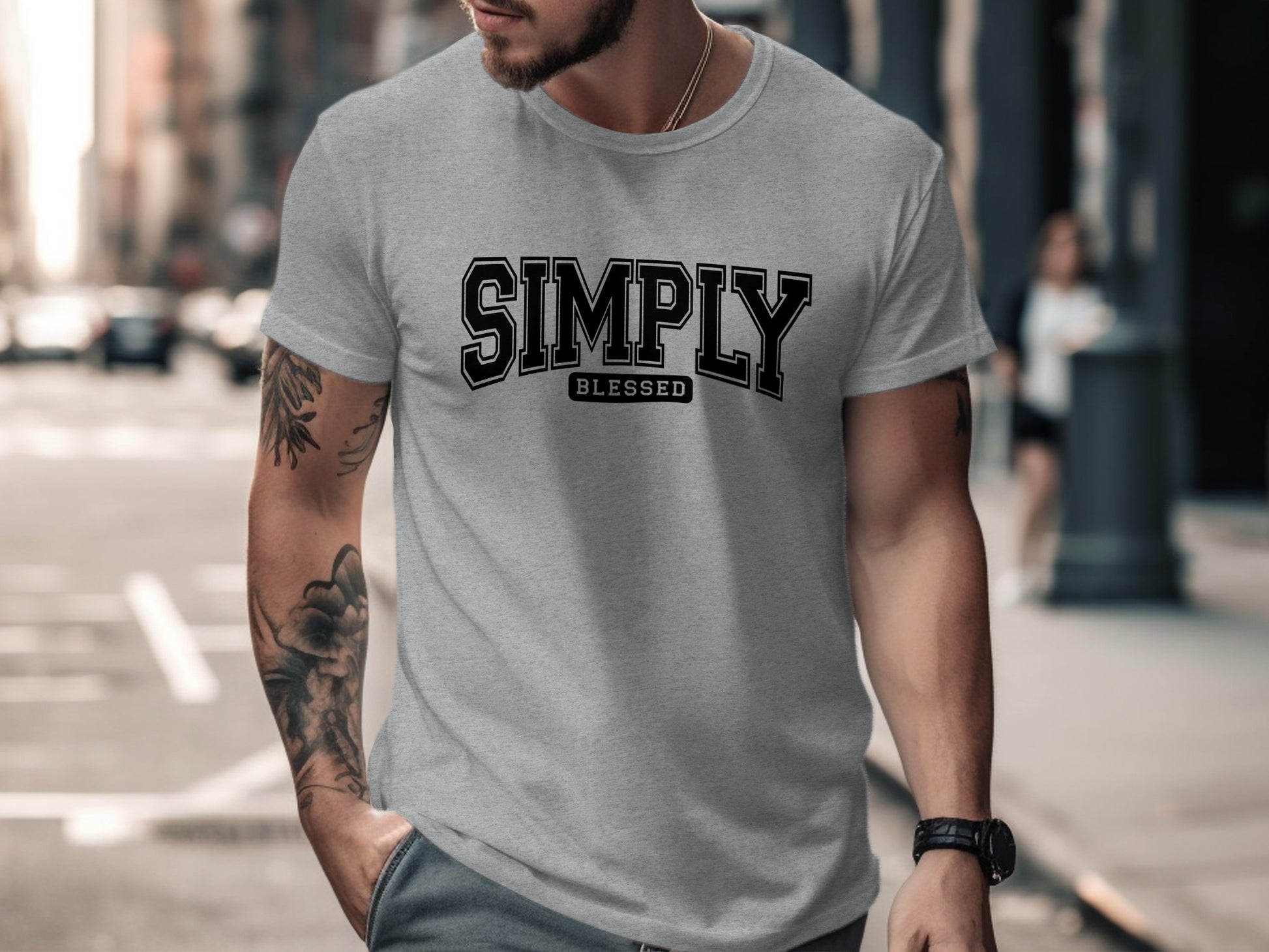 Simply Blessed Graphic Tee Casual T-shirt