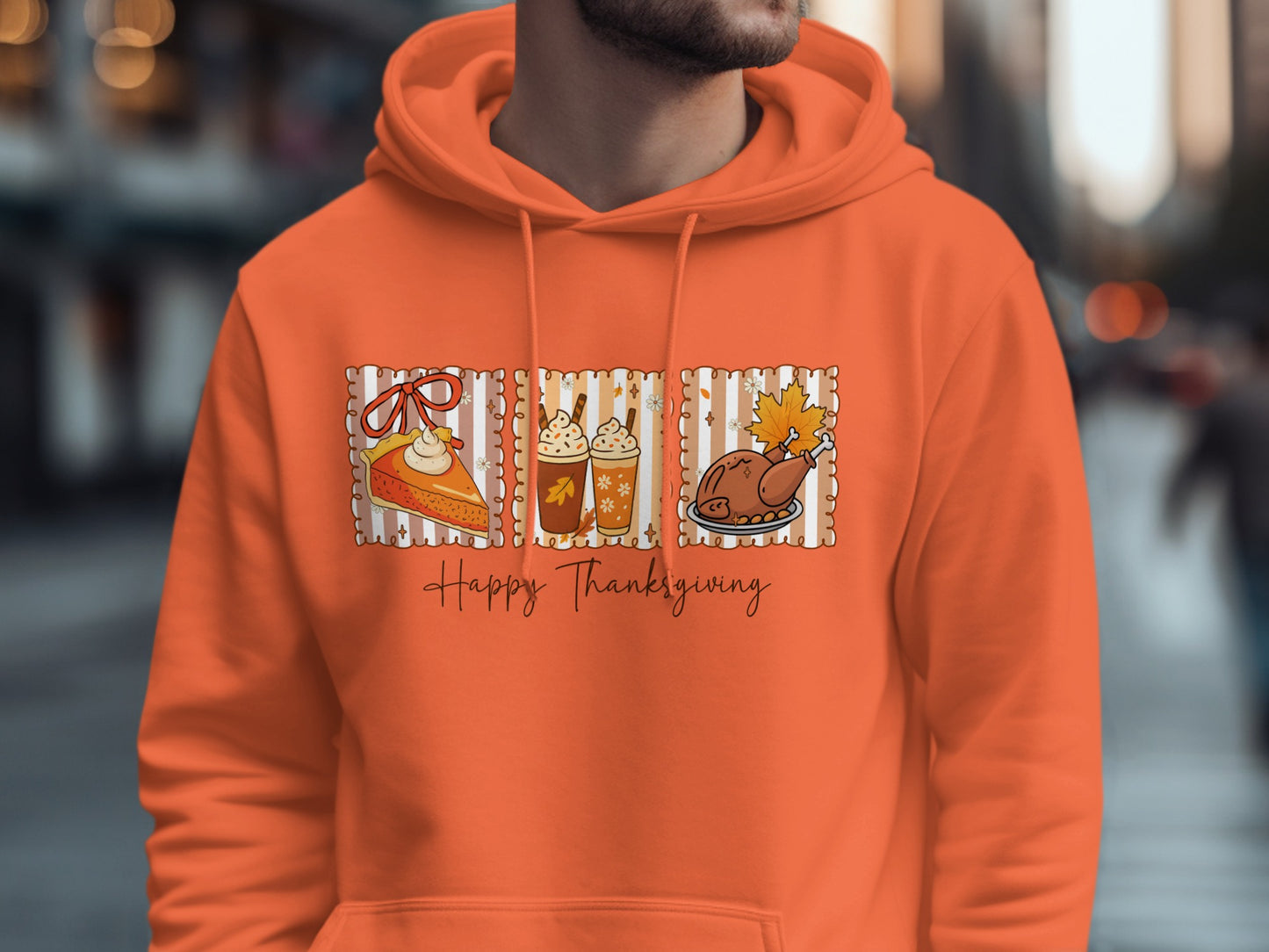Happy Thanksgiving Festive Hoodie Sweater