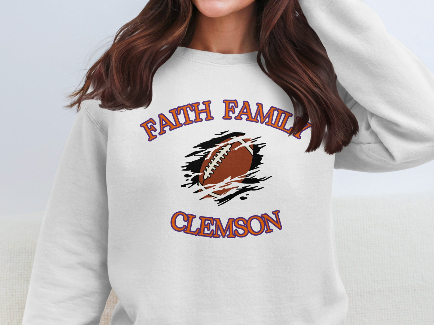 Faith Family Clemson Football Graphic Sweatshirt product