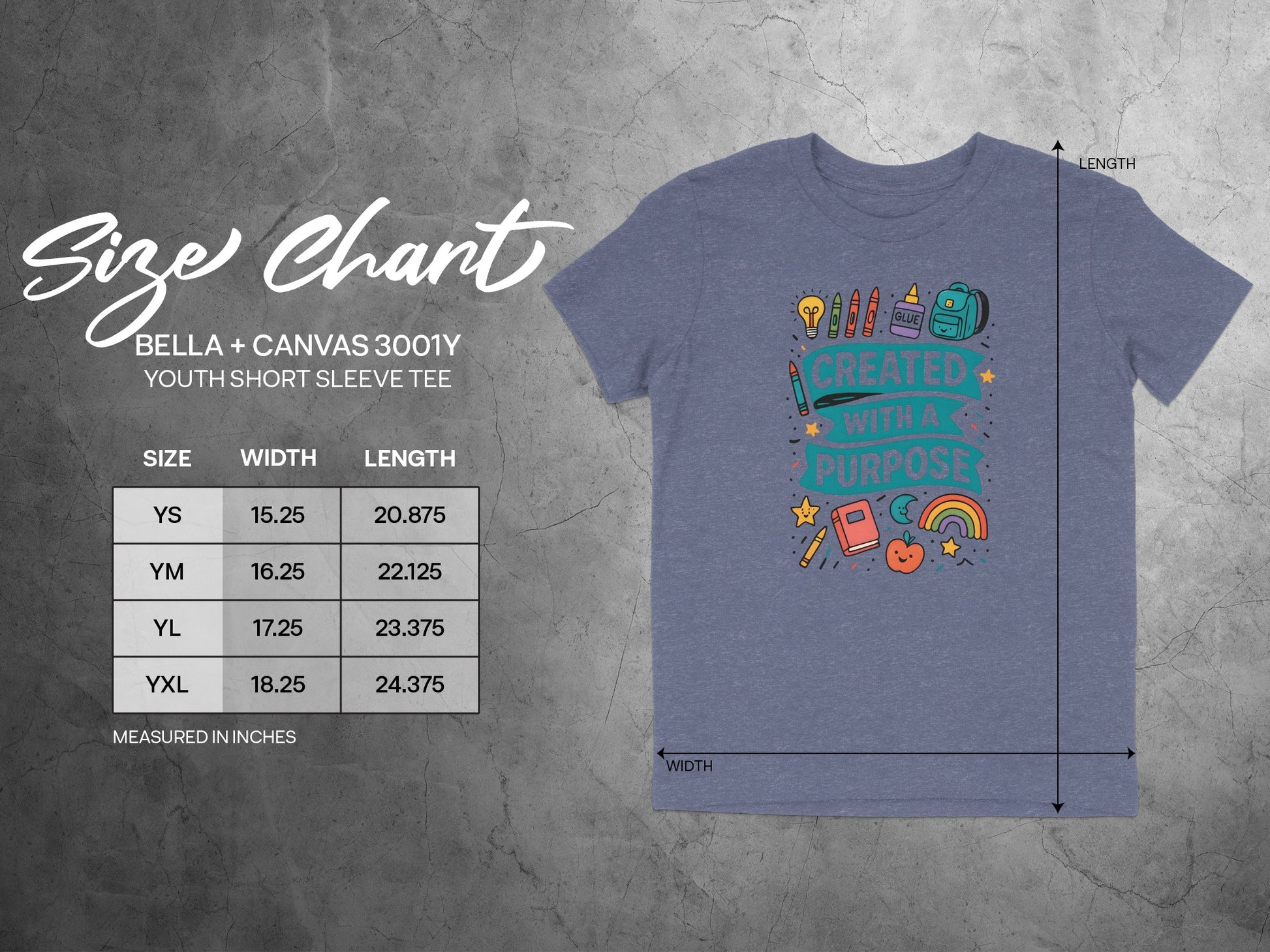 Created With A Purpose Youth Short Sleeve Tee