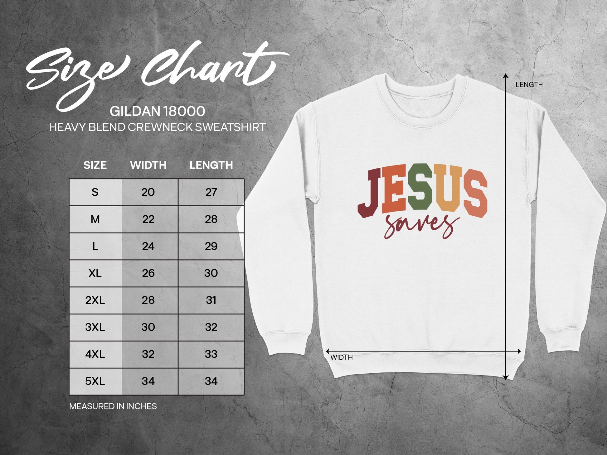 Jesus Saves Graphic Crewneck Sweatshirt Christian Apparel