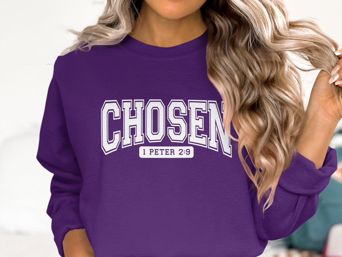 Chosen 1 Peter 2:9 Bold Lettering Sweatshirt product