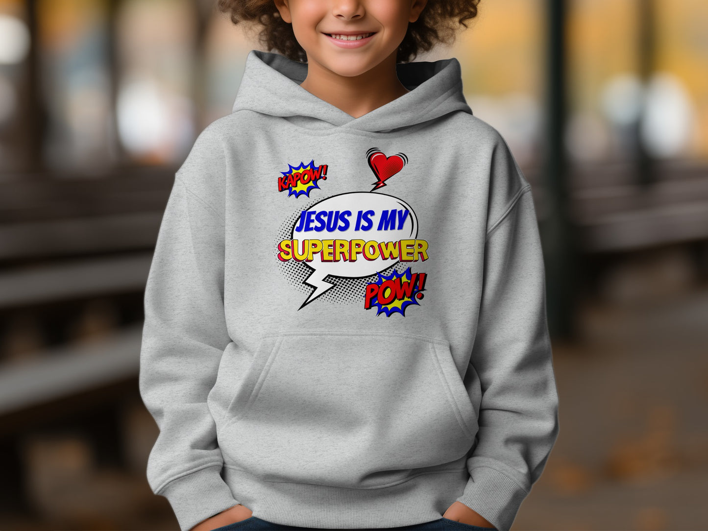 Jesus is My Superpower Hoodie with Fun Graphics