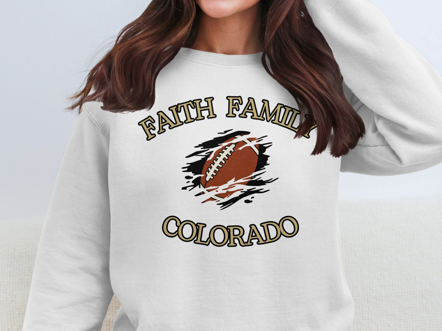 Faith Family Colorado Football Sweatshirt Product