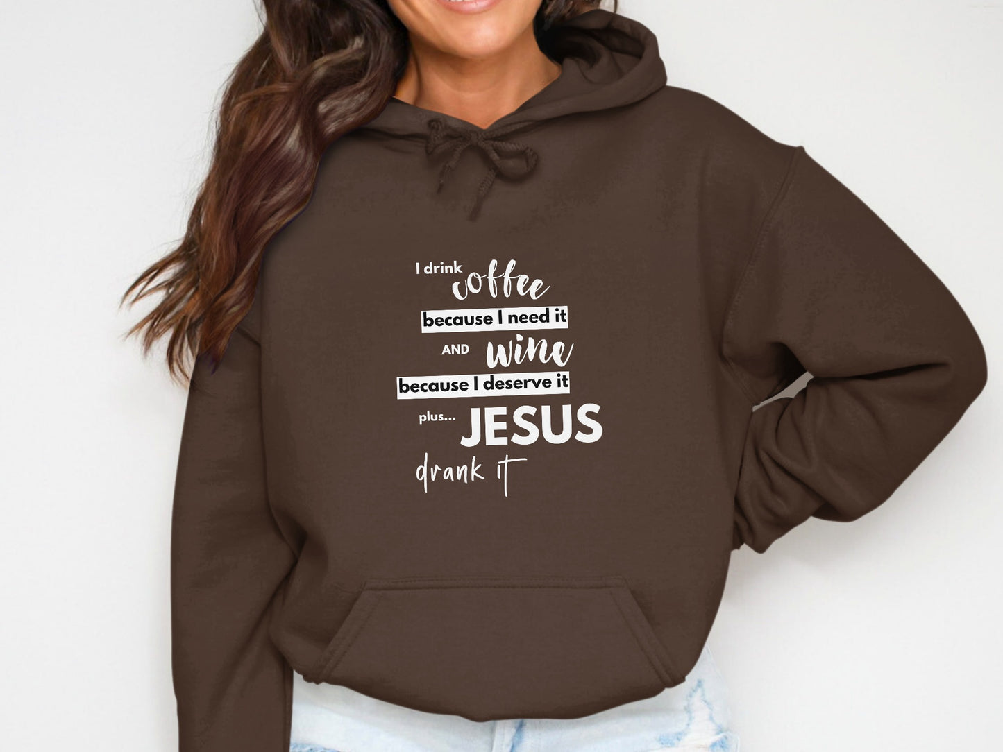 Coffee Wine Jesus Drank It Hoodie product type