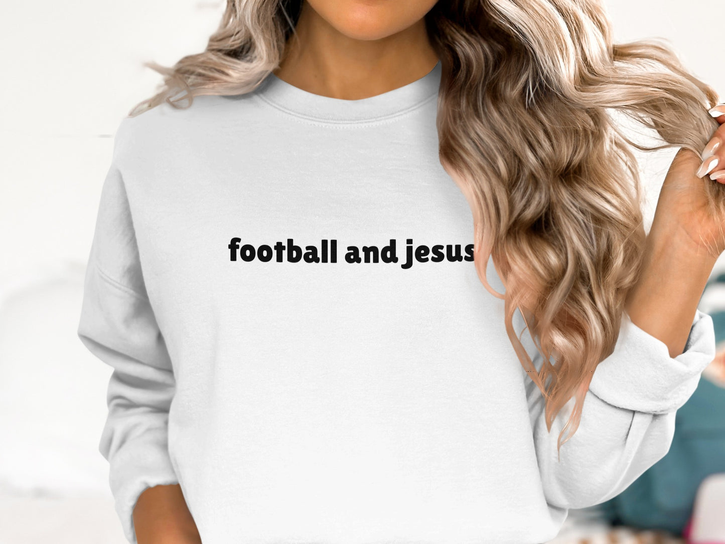 Football and Jesus Sweatshirt product type