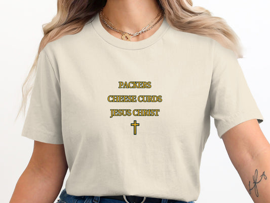 Packers Cheese Curds Jesus Christ T-Shirt product type