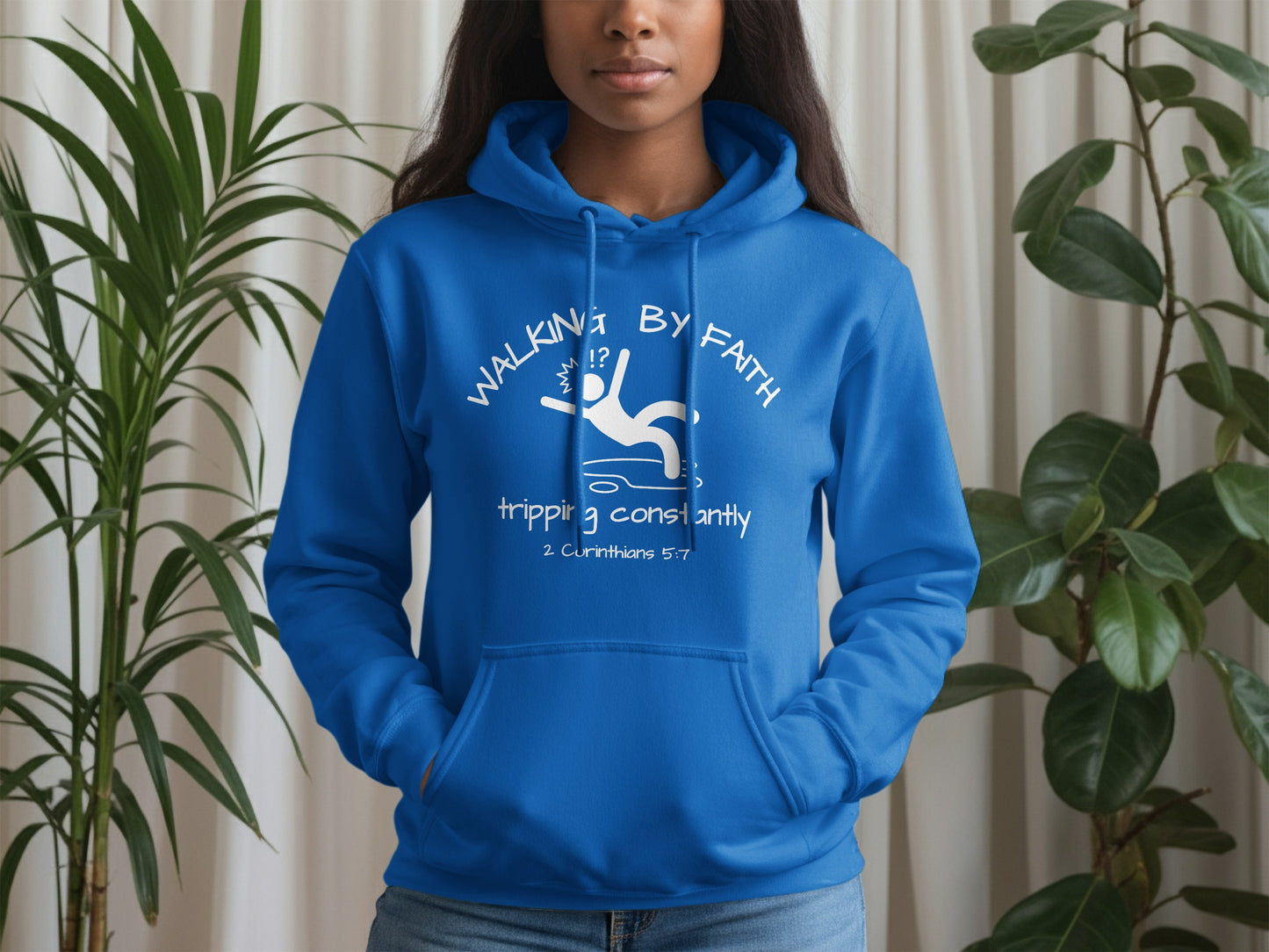 Walking By Faith Hoodie Tripping Constantly Product