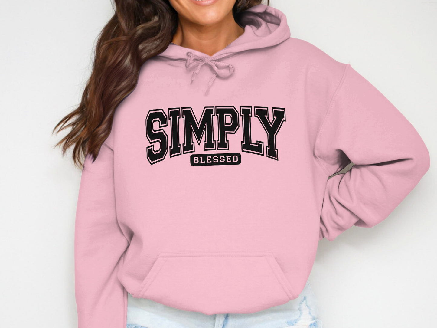 Simply Blessed Pink Hoodie for Everyday Wear and Style