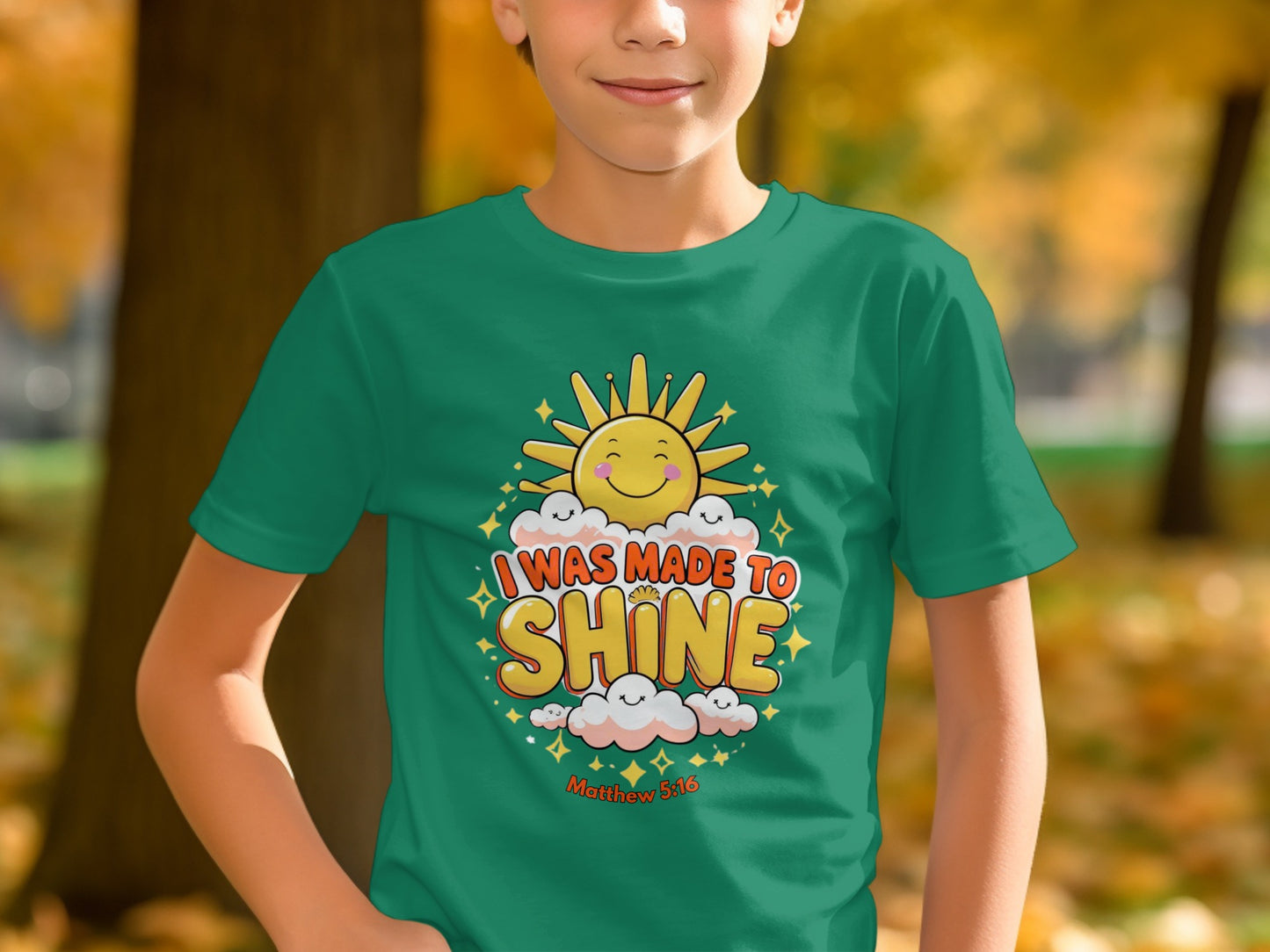 I Was Made to Shine Fun Sun Design T-Shirt
