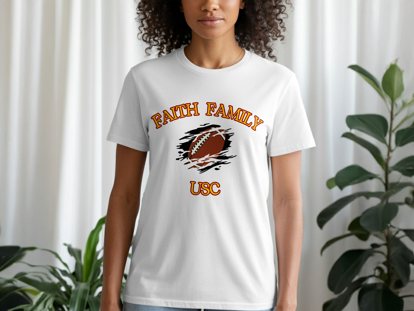Faith Family USC Football Graphic Shirt