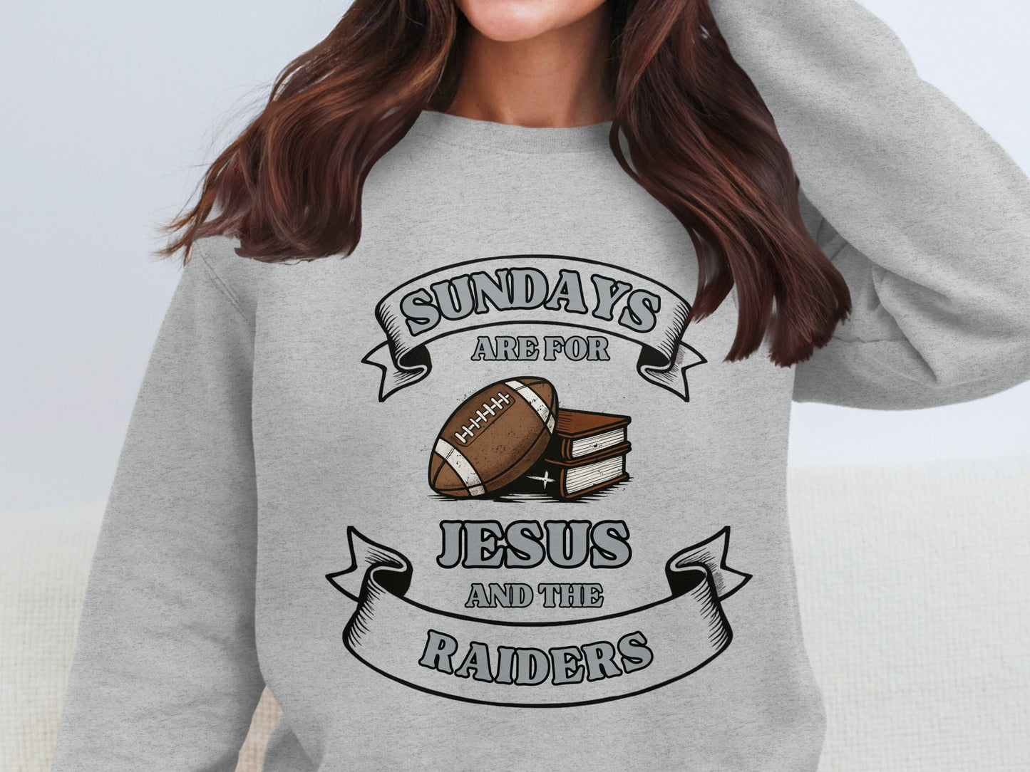 Sundays Are For Jesus And Raiders Sweatshirt product type