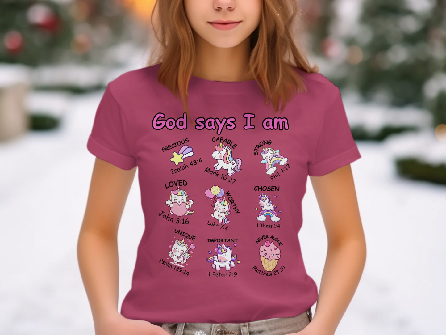 God Says I Am Inspirational Cartoon Characters Shirt
