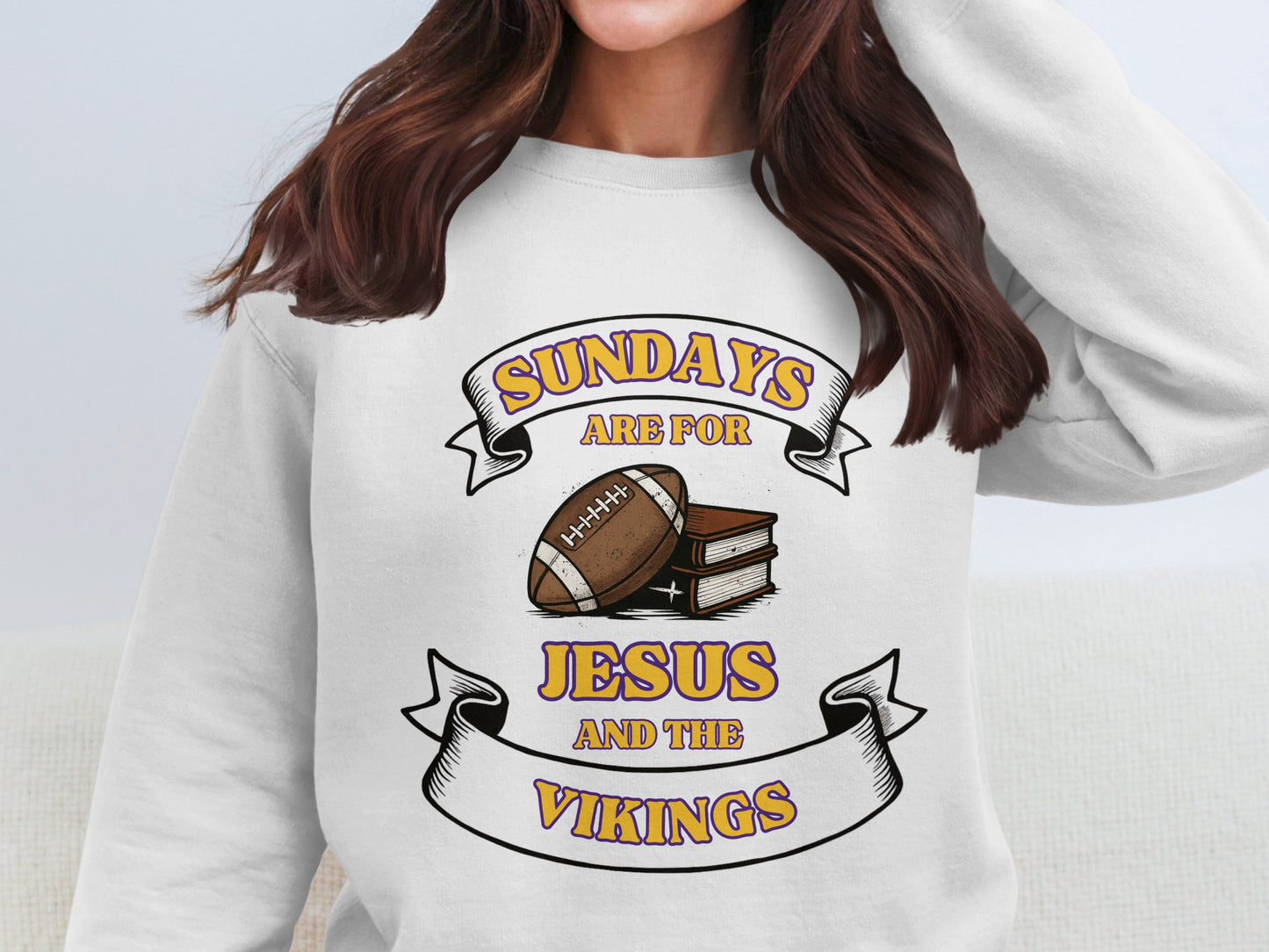 Sundays Are For Jesus And The Vikings Sweatshirt product type