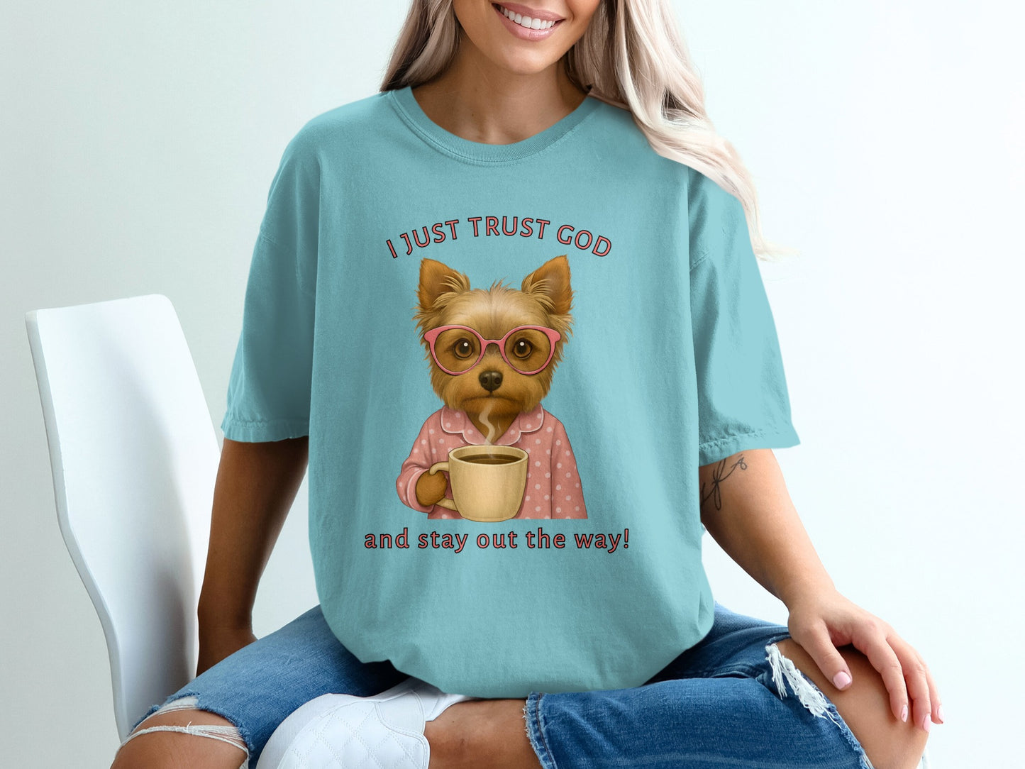 Yorkshire Terrier Trust God Vintage T-Shirt