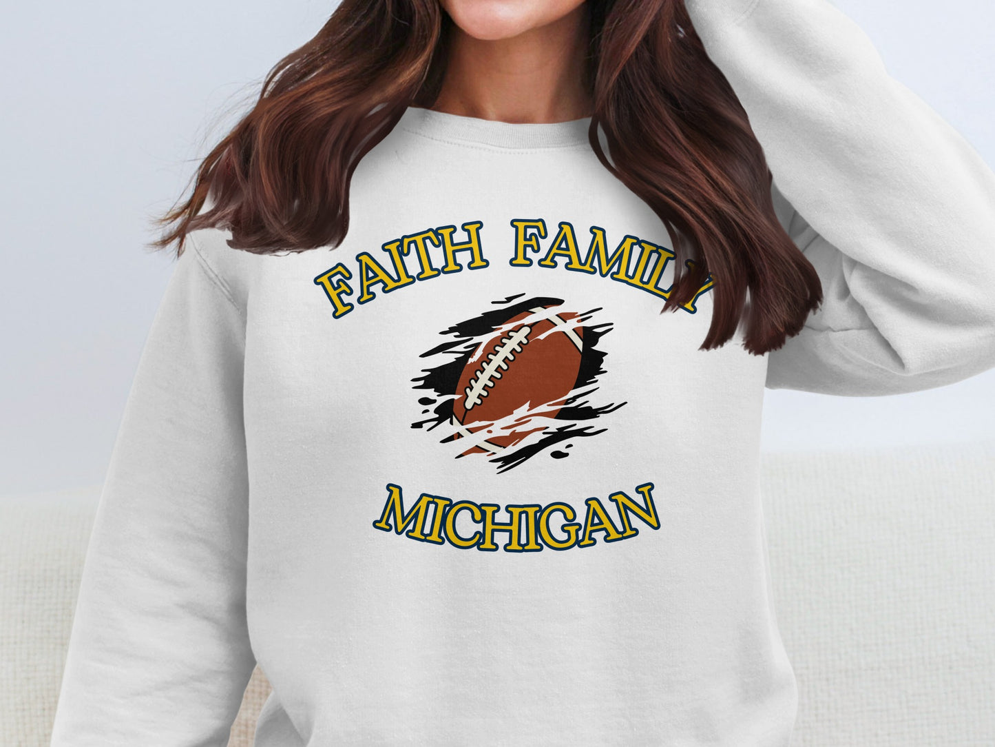 Faith Family Michigan Football Sweatshirt product