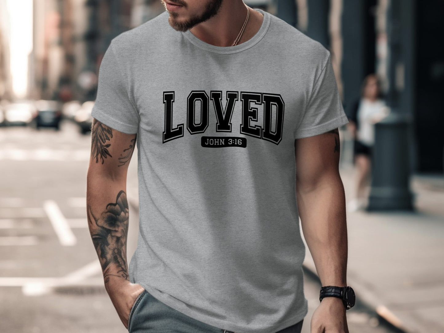 LOVED John 3:16 inspirational message t-shirt