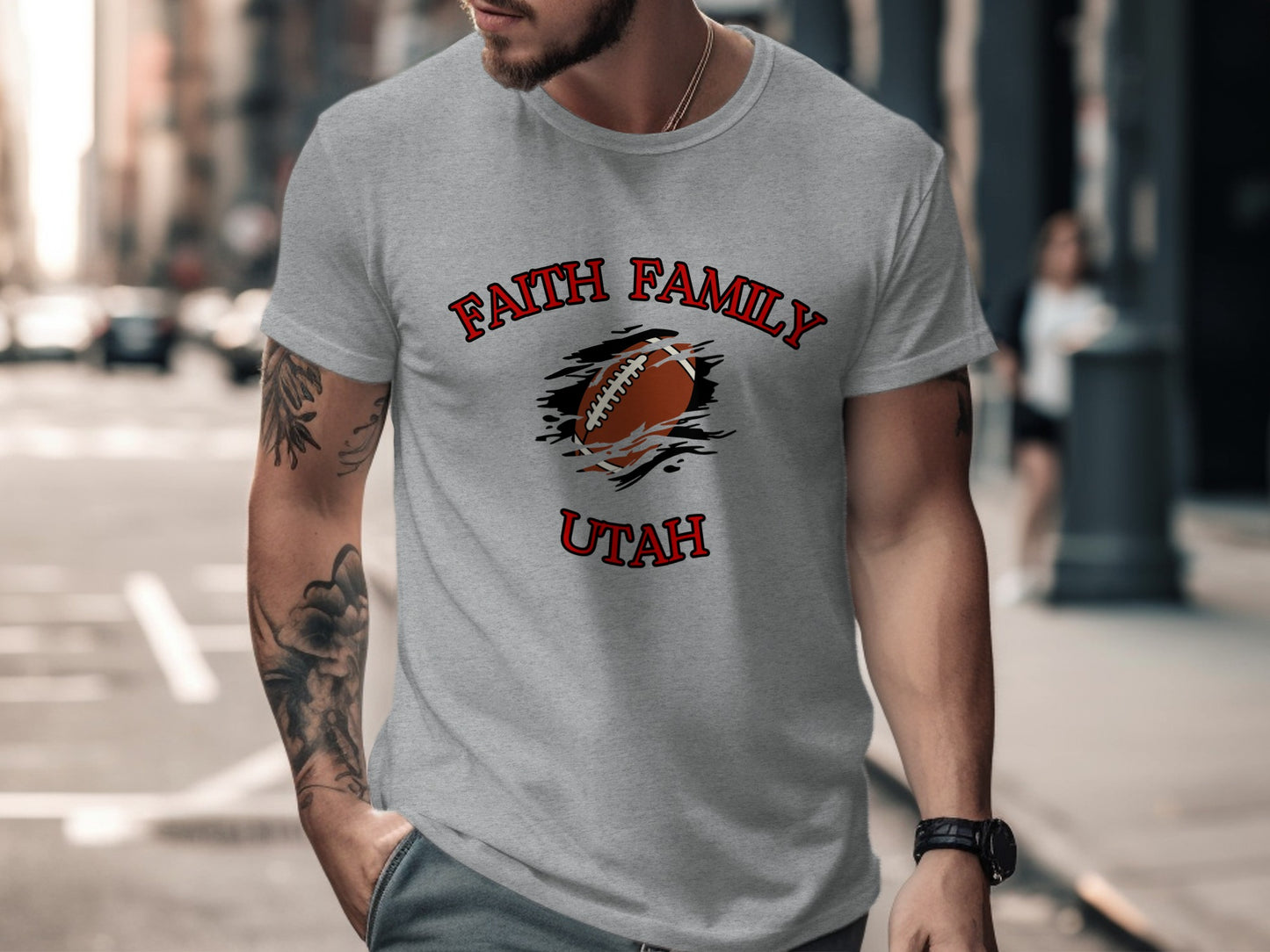 Faith Family Utah Football Graphic Tee