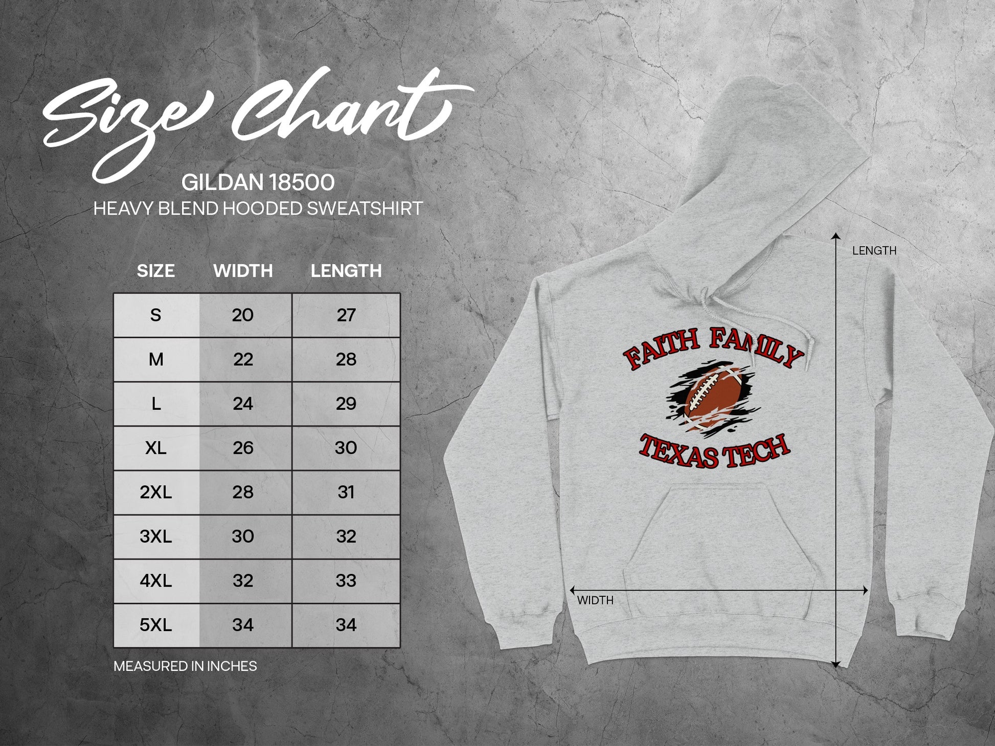 Faith Family Texas Tech Heavy Blend Hooded Sweatshirt product