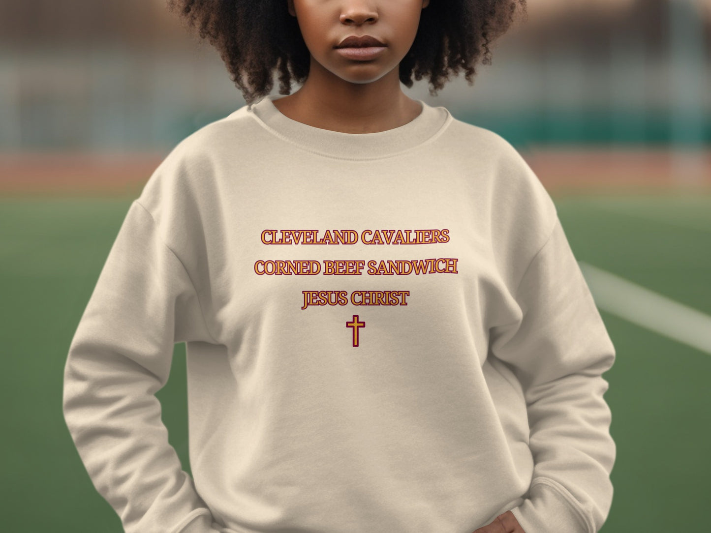 Cleveland Cavaliers Corned Beef Sandwich Jesus Christ sweatshirt