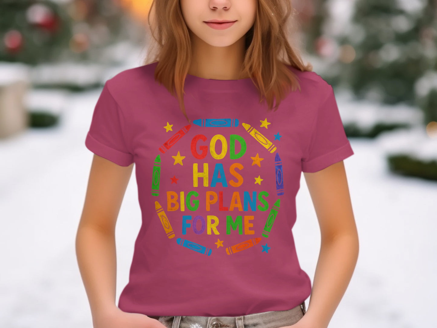 God Has Big Plans for Me Colorful T-Shirt