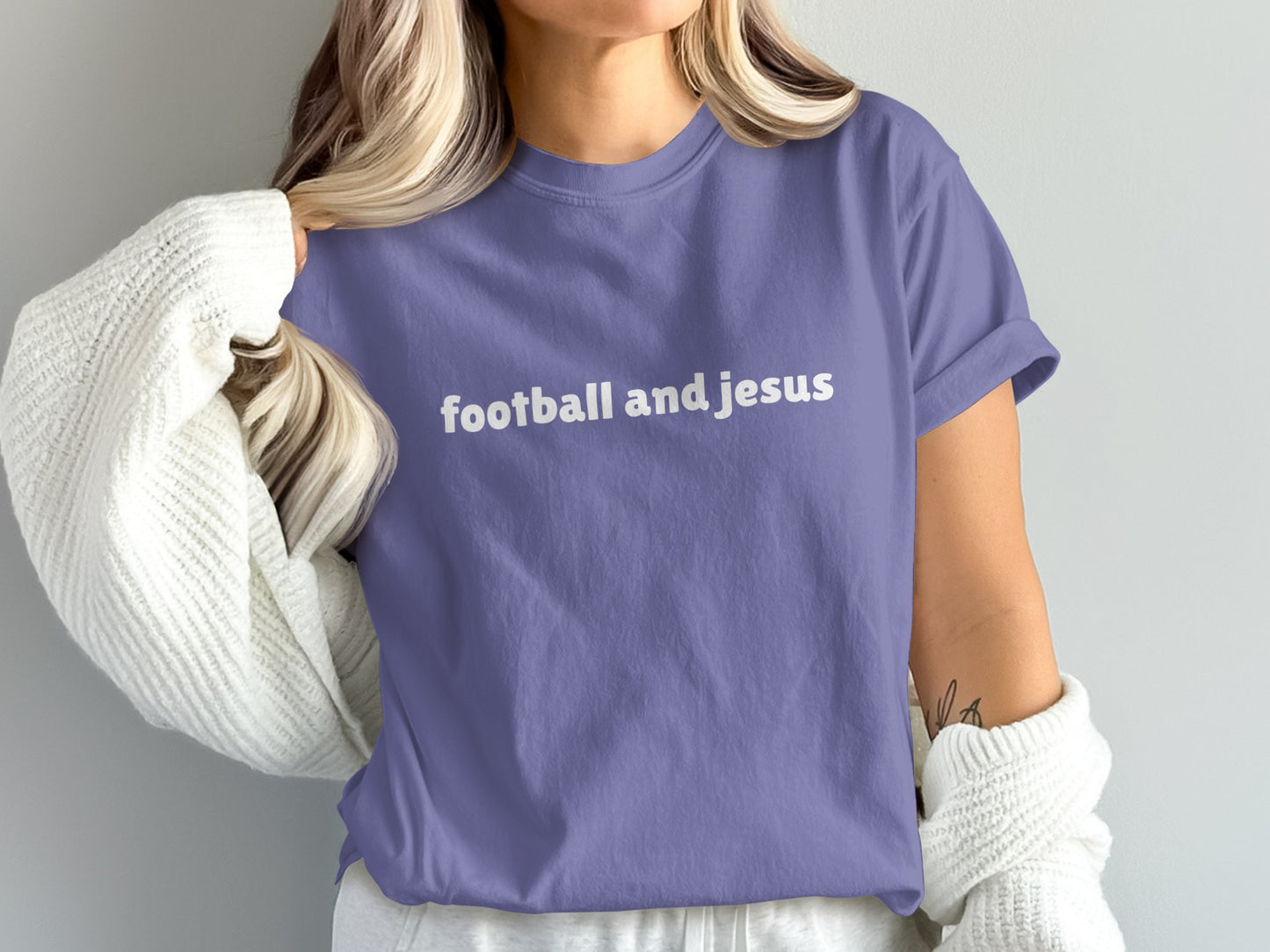 Football and Jesus Graphic Tee product