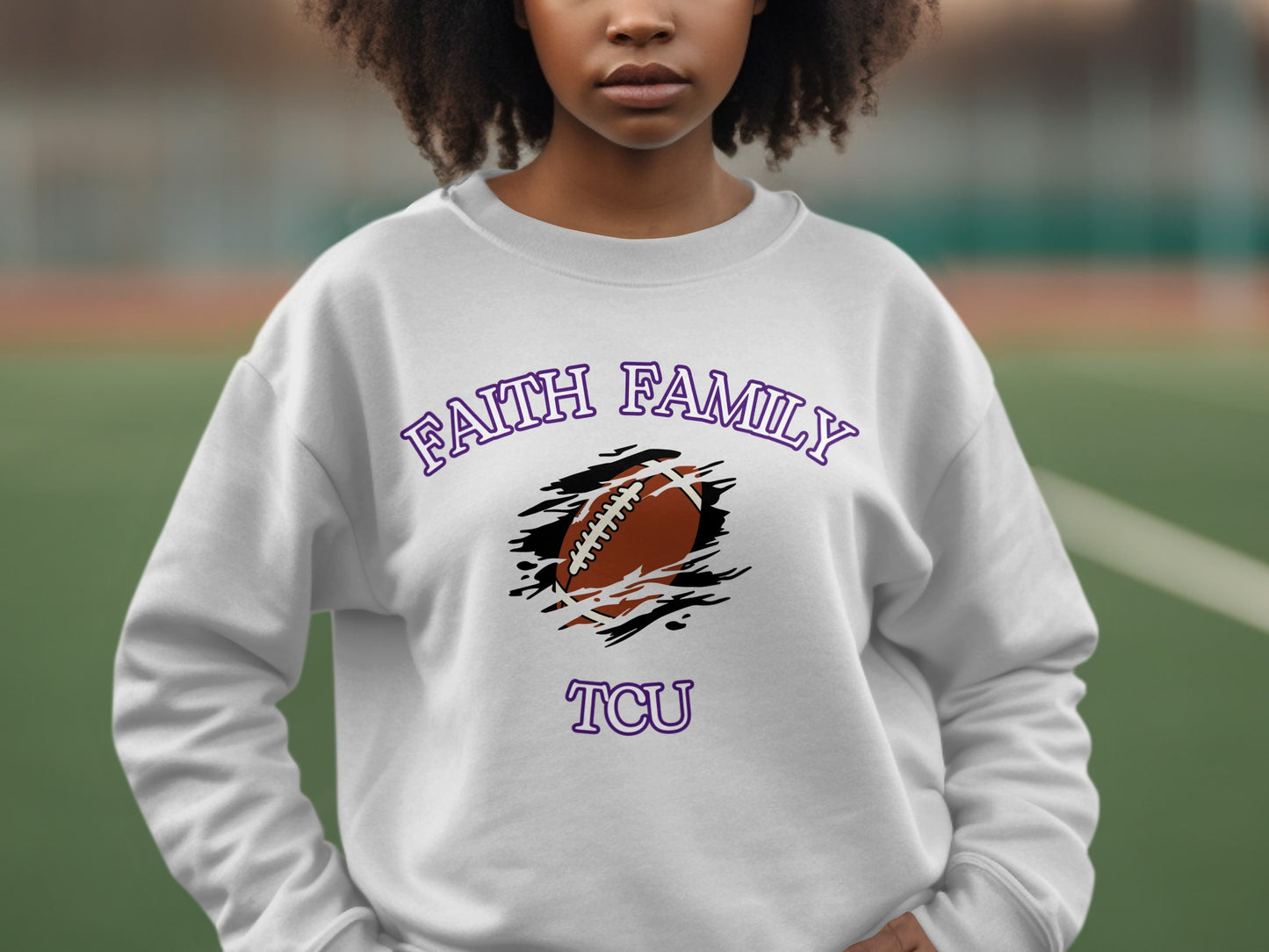Faith Family TCU Football Design Sweatshirt product type