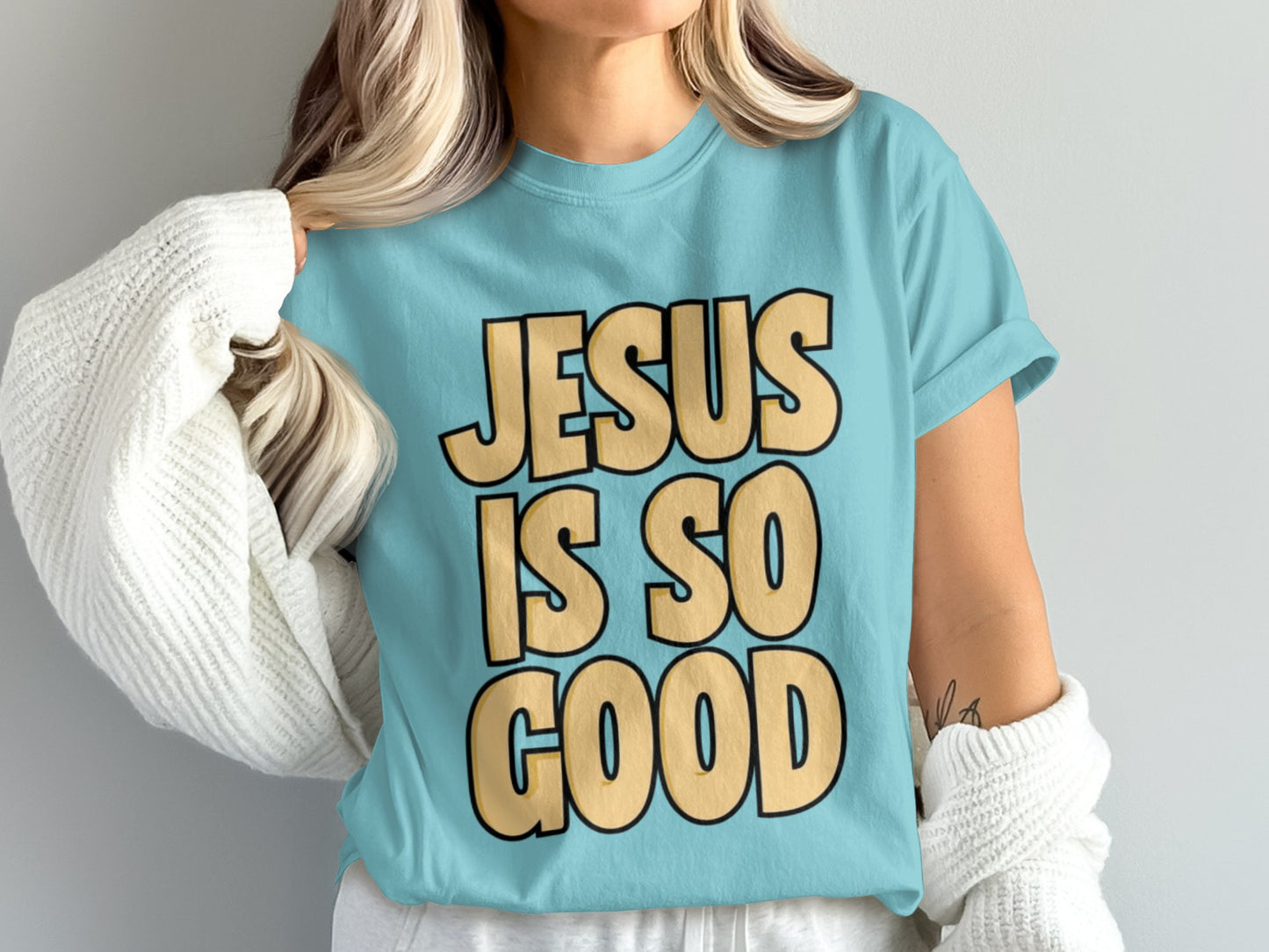 JESUS IS SO GOOD Christian Graphic Tee Product