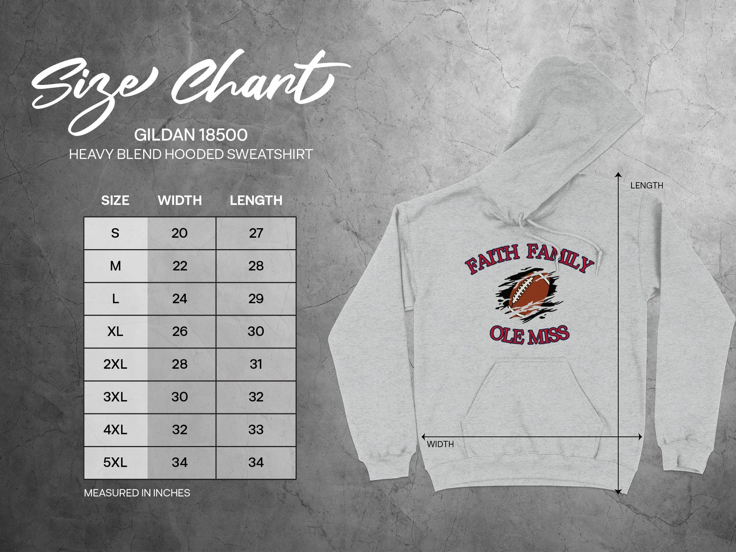 Faith Family Ole Miss Hoodie Heavy Blend Sweatshirt product