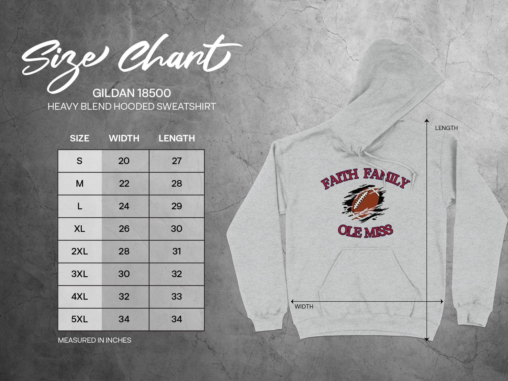 Faith Family Ole Miss Hoodie Heavy Blend Sweatshirt product