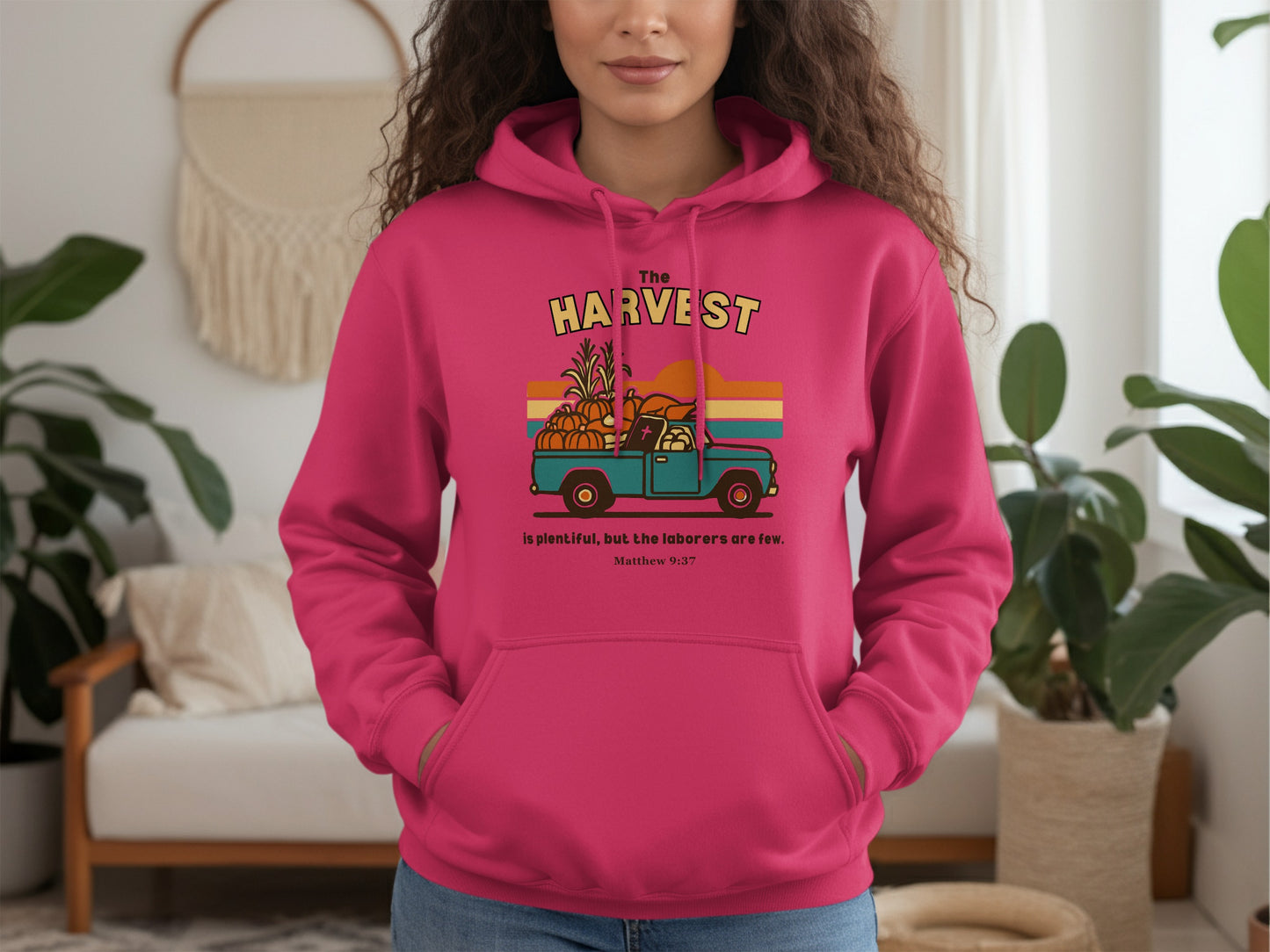 The Harvest Matthew 9:37 Hoodie with Vintage Design