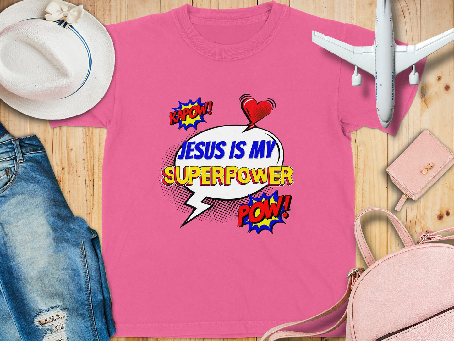 Jesus Is My Superpower Comic Style T-Shirt