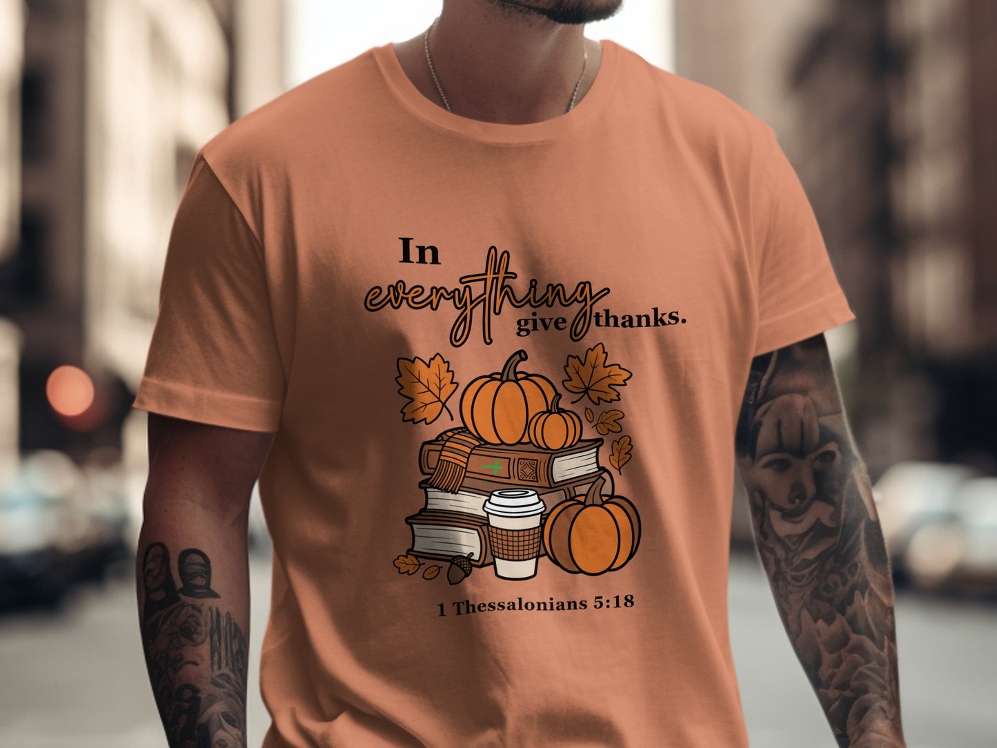 In Everything Give Thanks Fall Graphic Tee