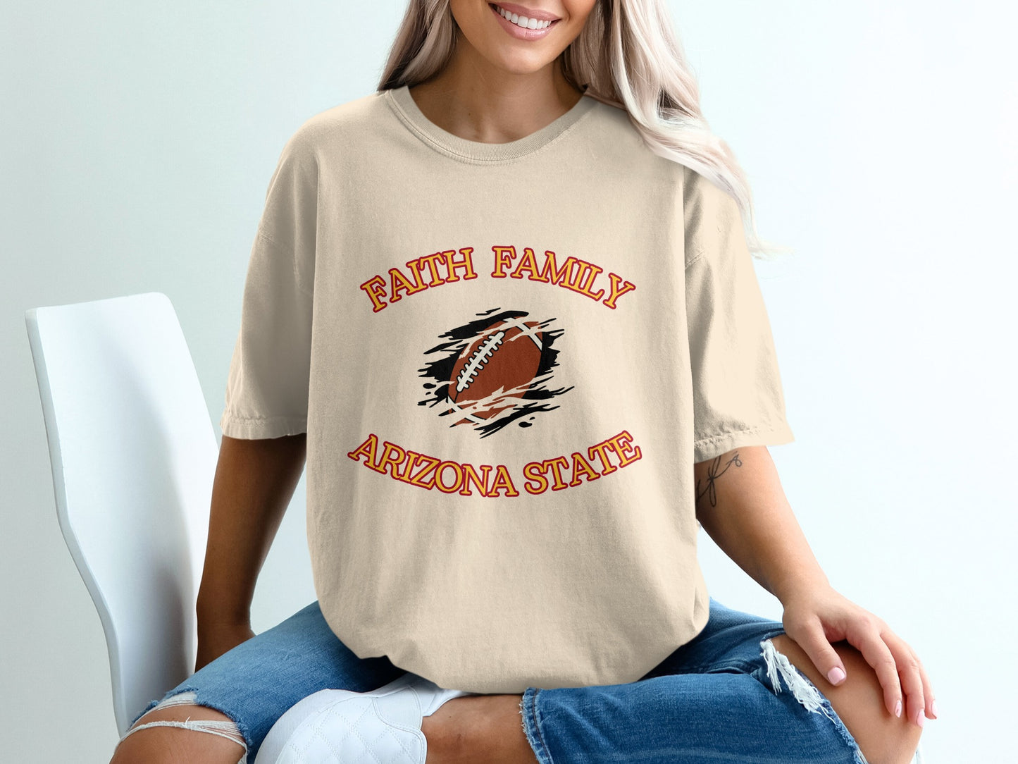 Faith Family Arizona State Football themed shirt