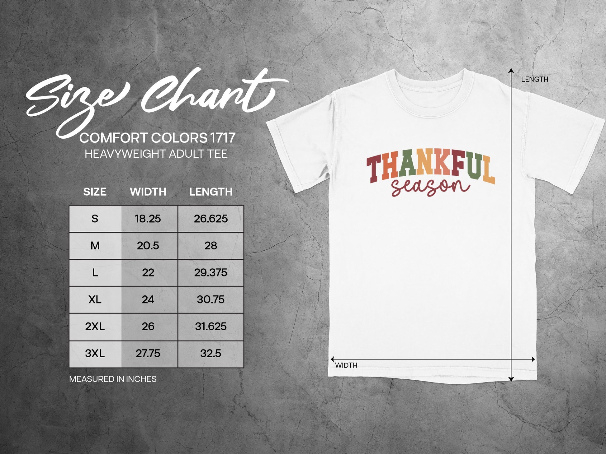 Thankful Season Shirt White Comfort Colors Adult Tee