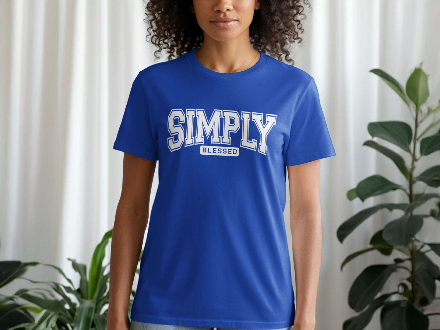 Simply Blessed Graphic Tee Casual Outfit