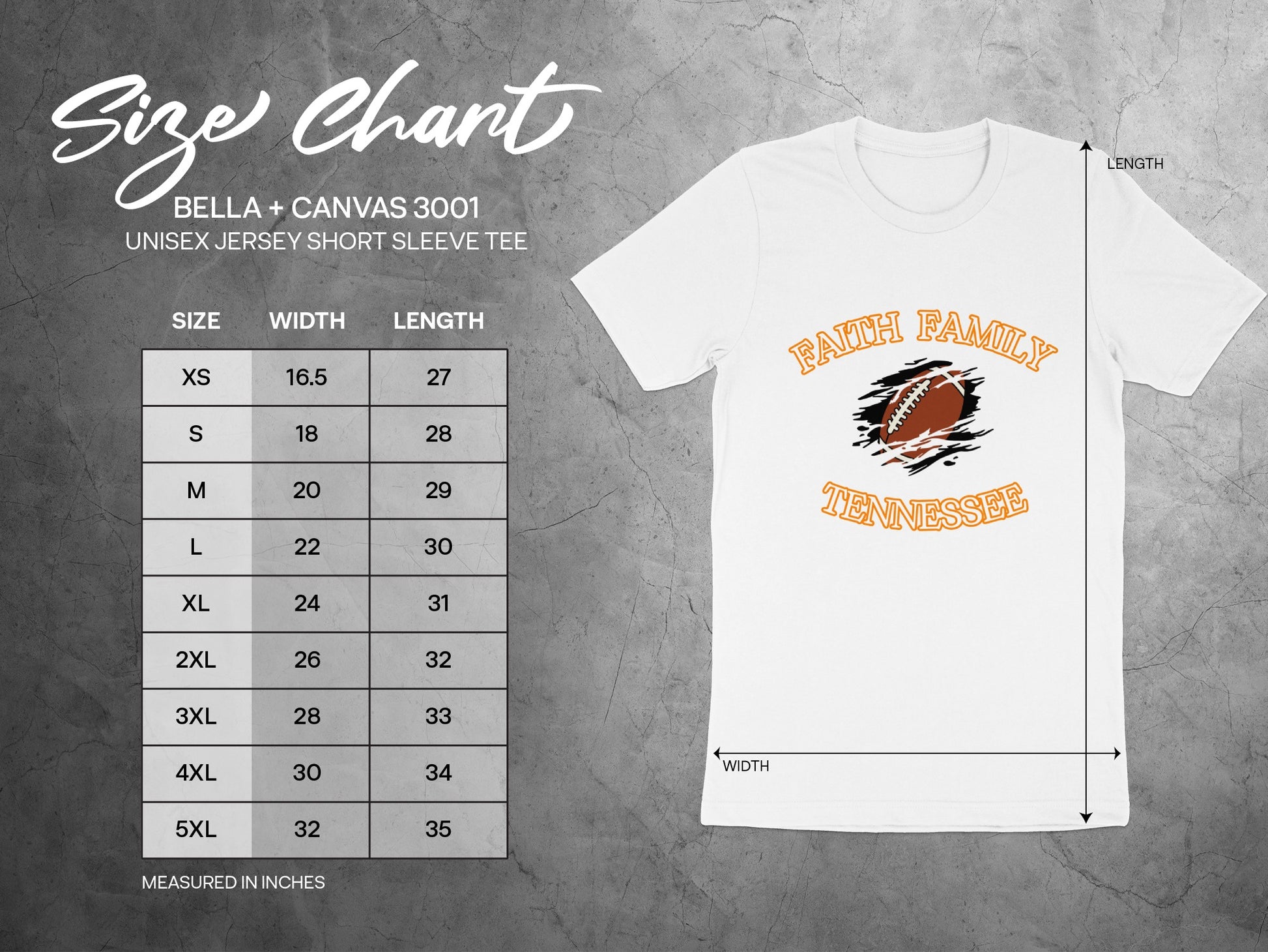 Faith Family Tennessee Football Short Sleeve Tee product